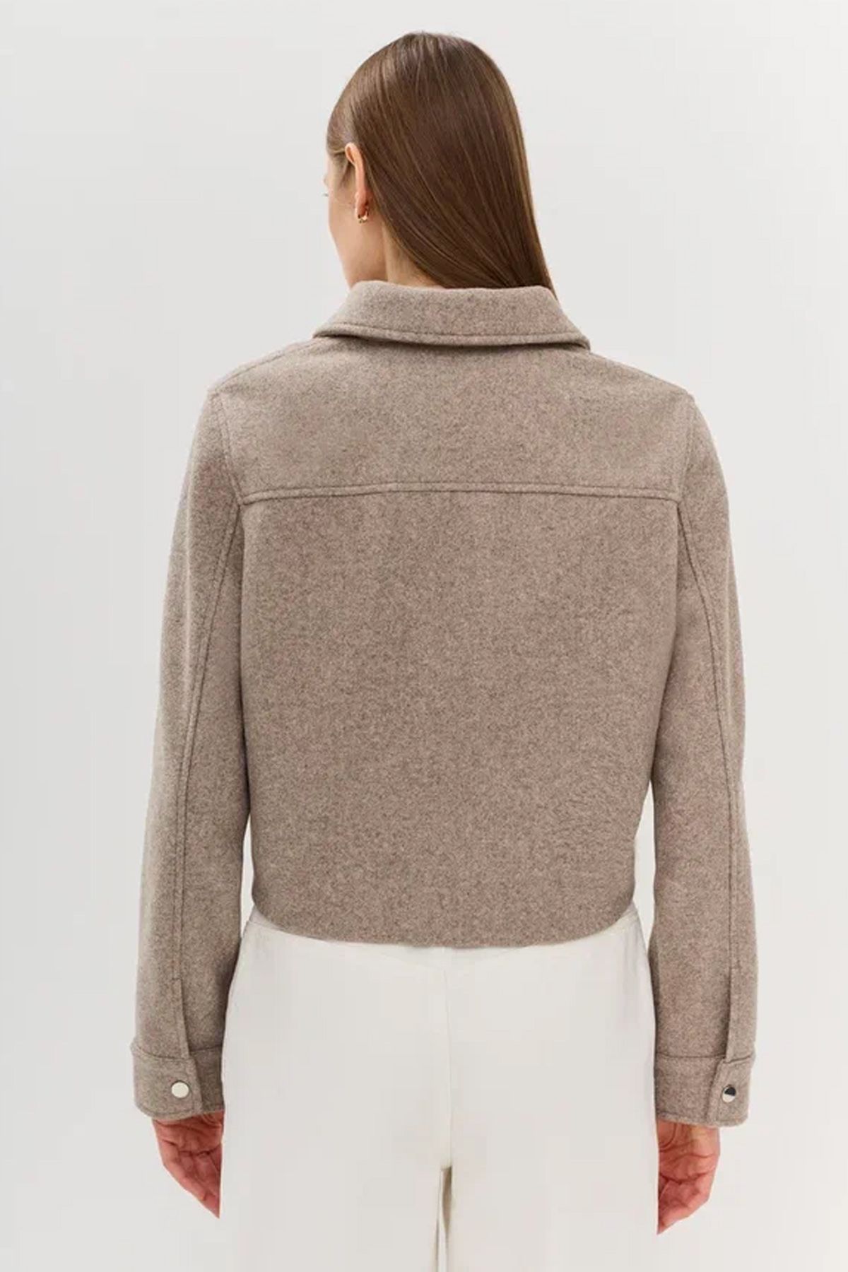 Укороченная куртка из пальтовой ткани, 52р