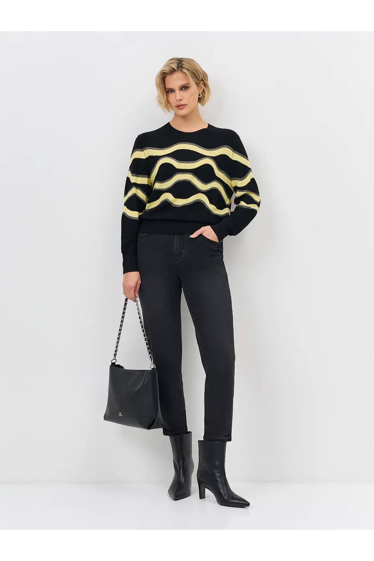 Утепленные широкие джинсы, 34