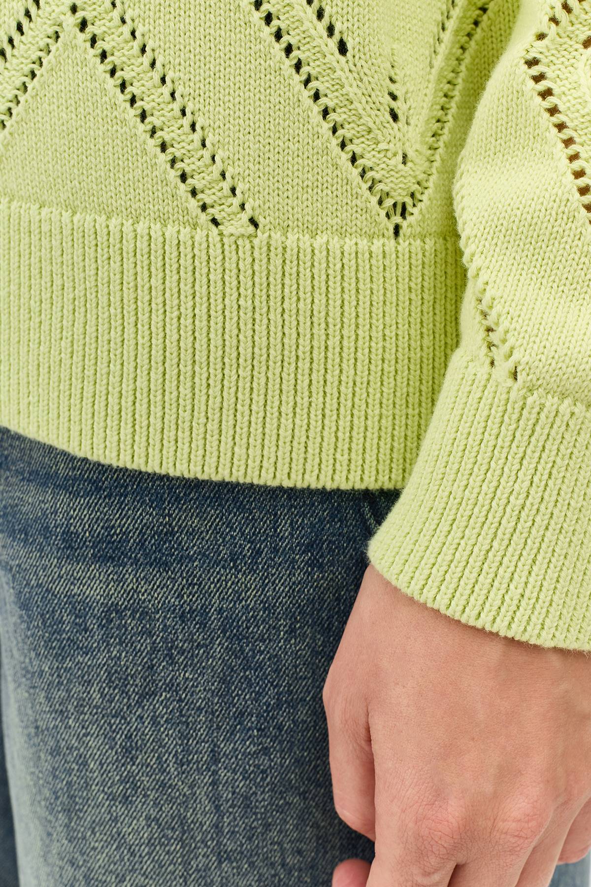 Лимитированная серия джемпер с ажурным узором и ремень, 34