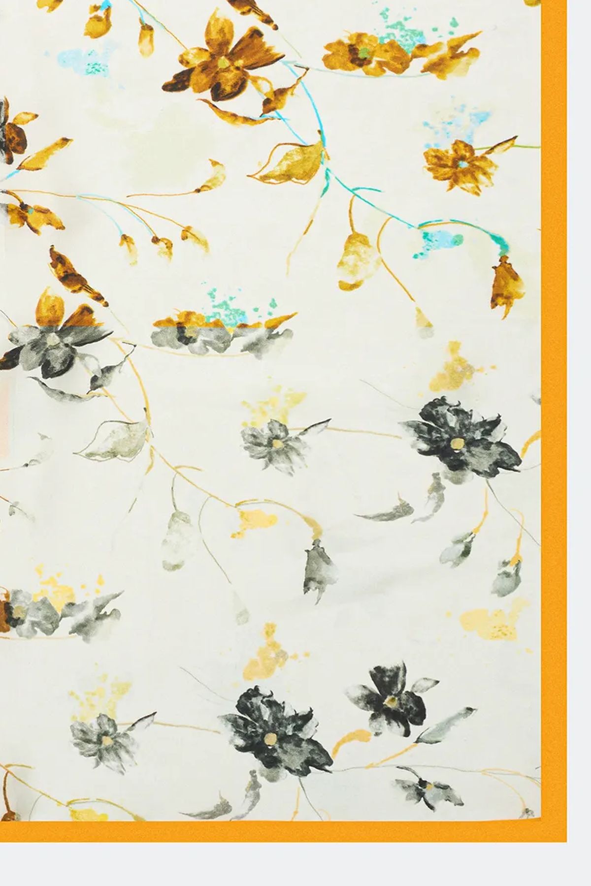 Легкий платок из натурального шелка с цветочным принтом BLMR325127, One