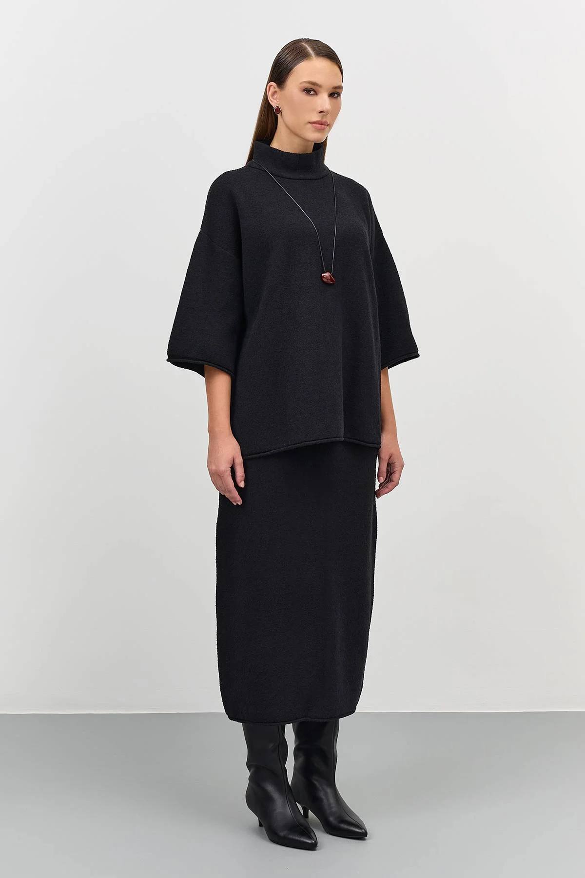 Oversize джемпер из текстурной пряжи, 48