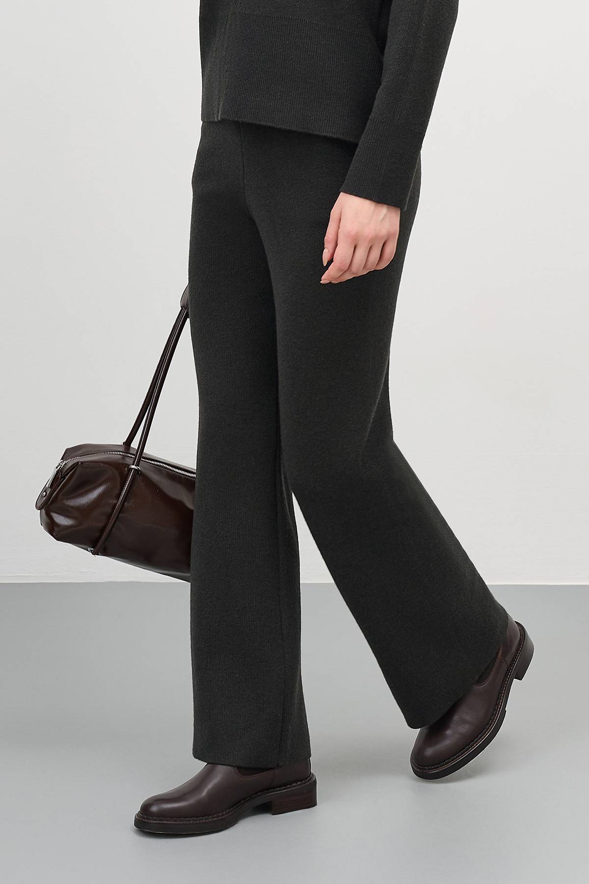 Вязаные брюки с шерстью, 46