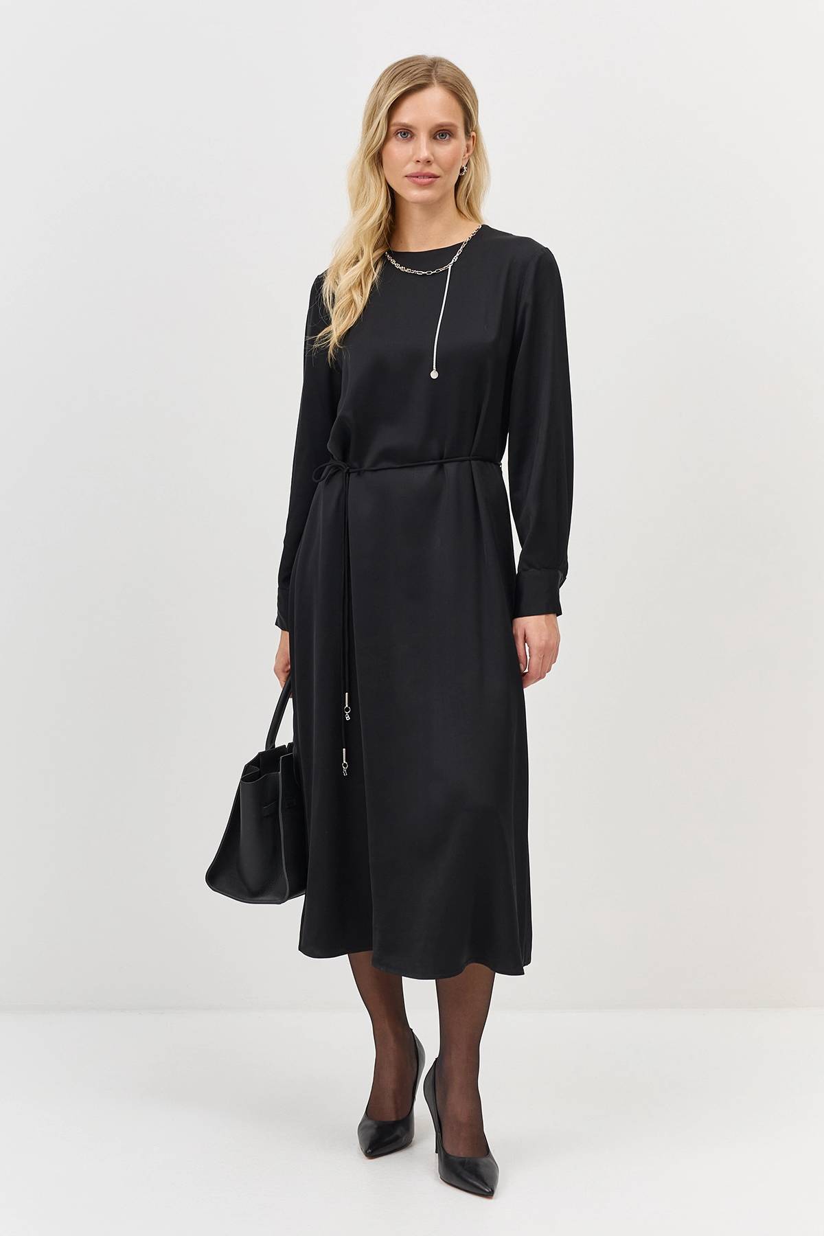 Лимитрированная серия платье с декоративной цепочкой и ремень, 38