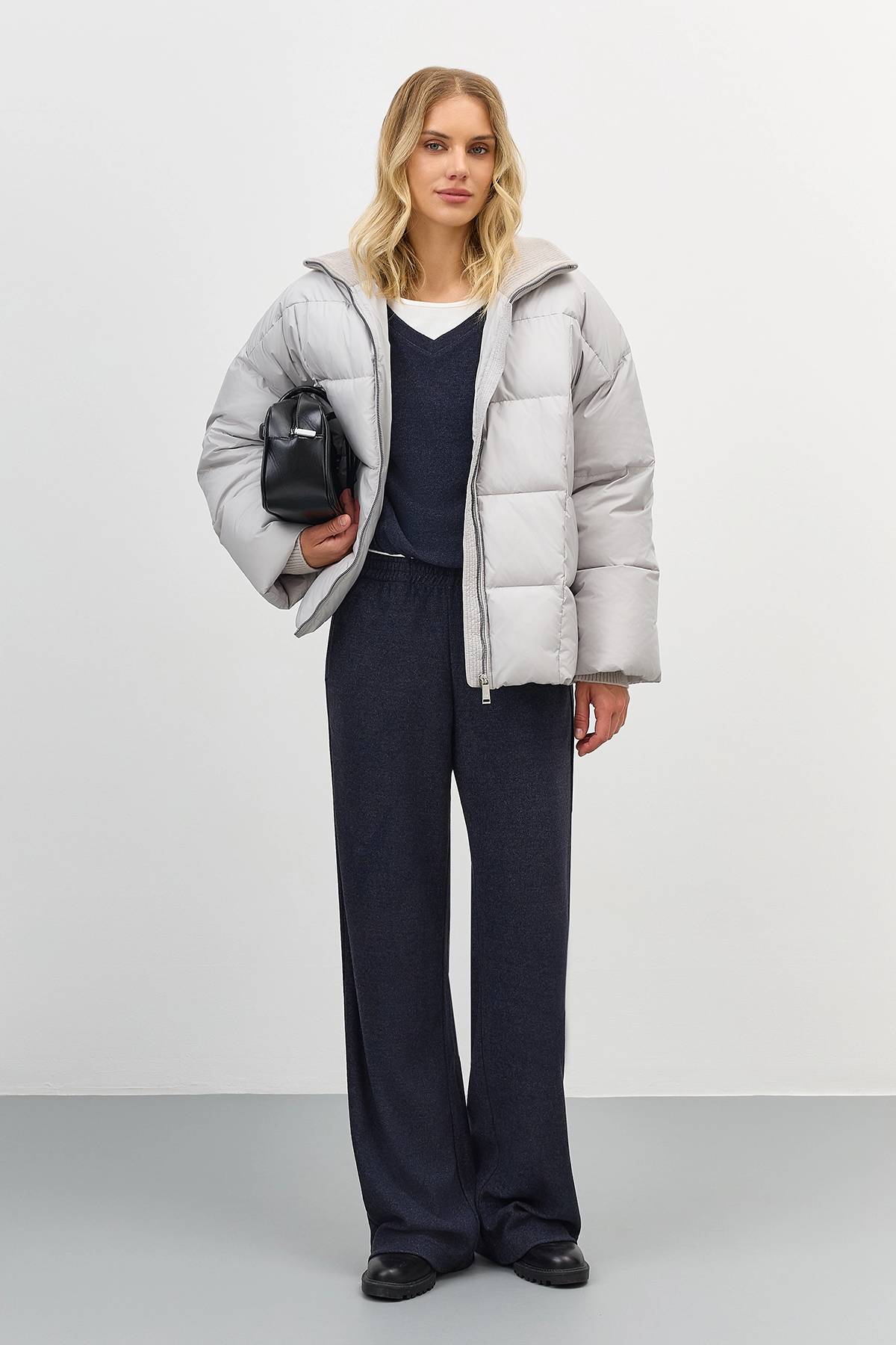 Лимитированная серия джемпер с имитацией многослойности и ремень, 40