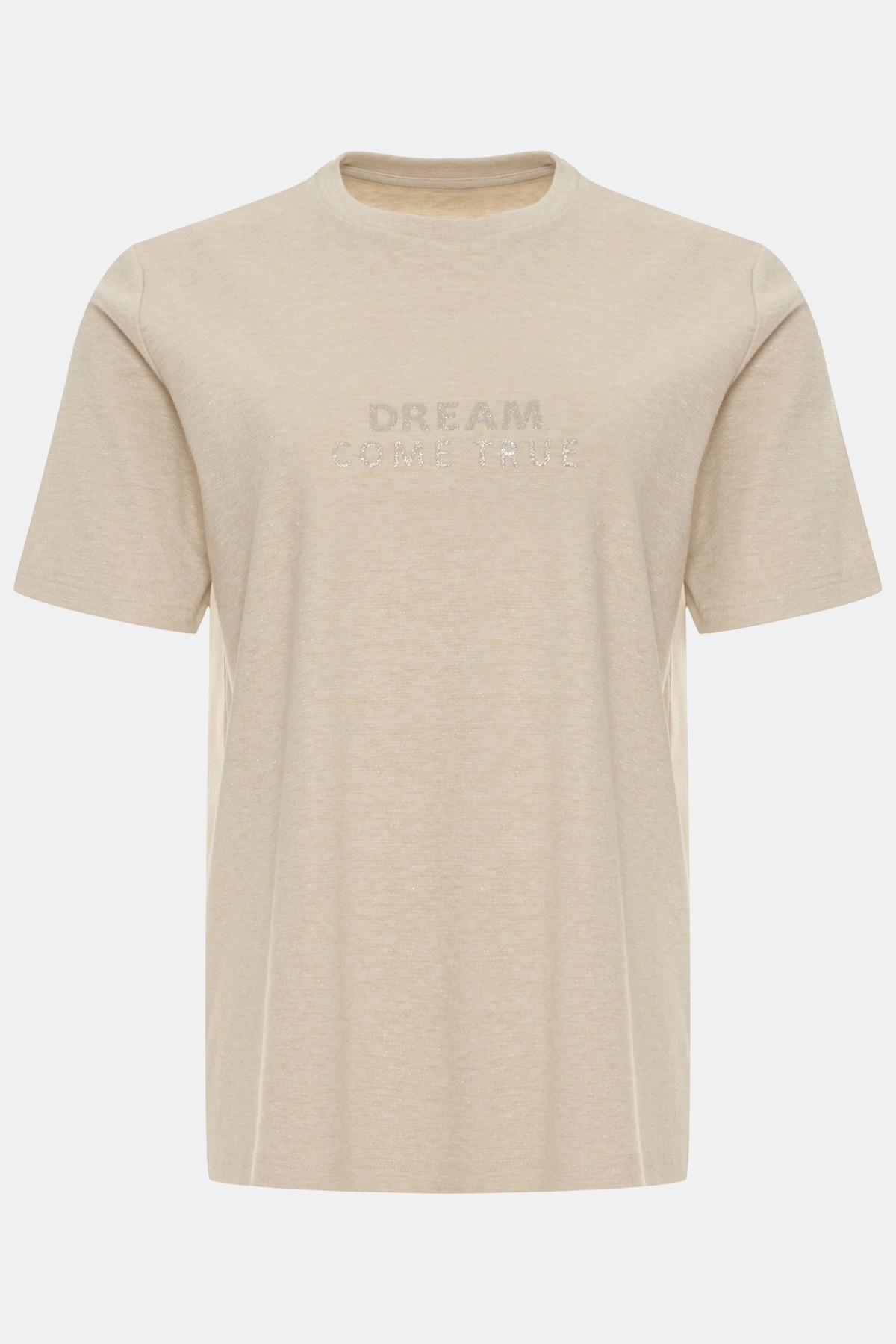 Меланжевая футболка из смесовой вискозы, 34