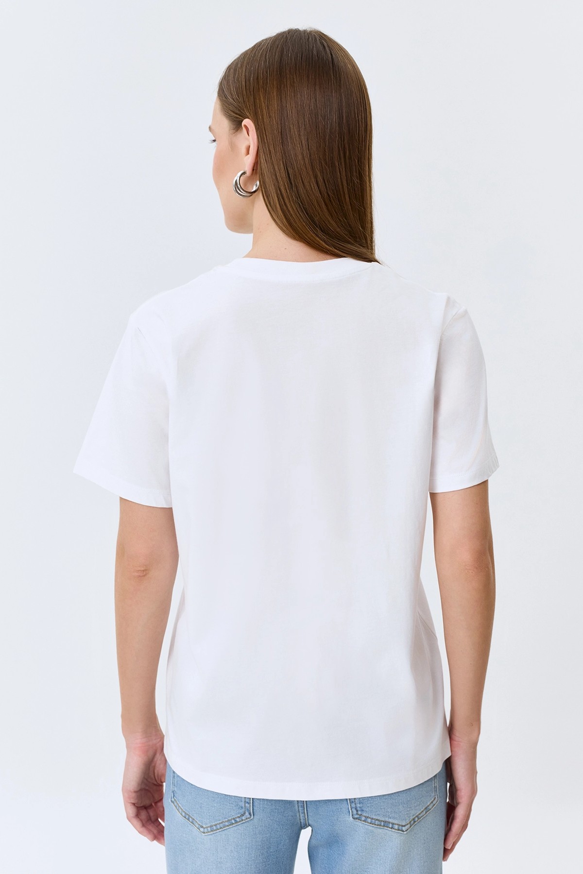 Футболка с акцентным принтом, 46