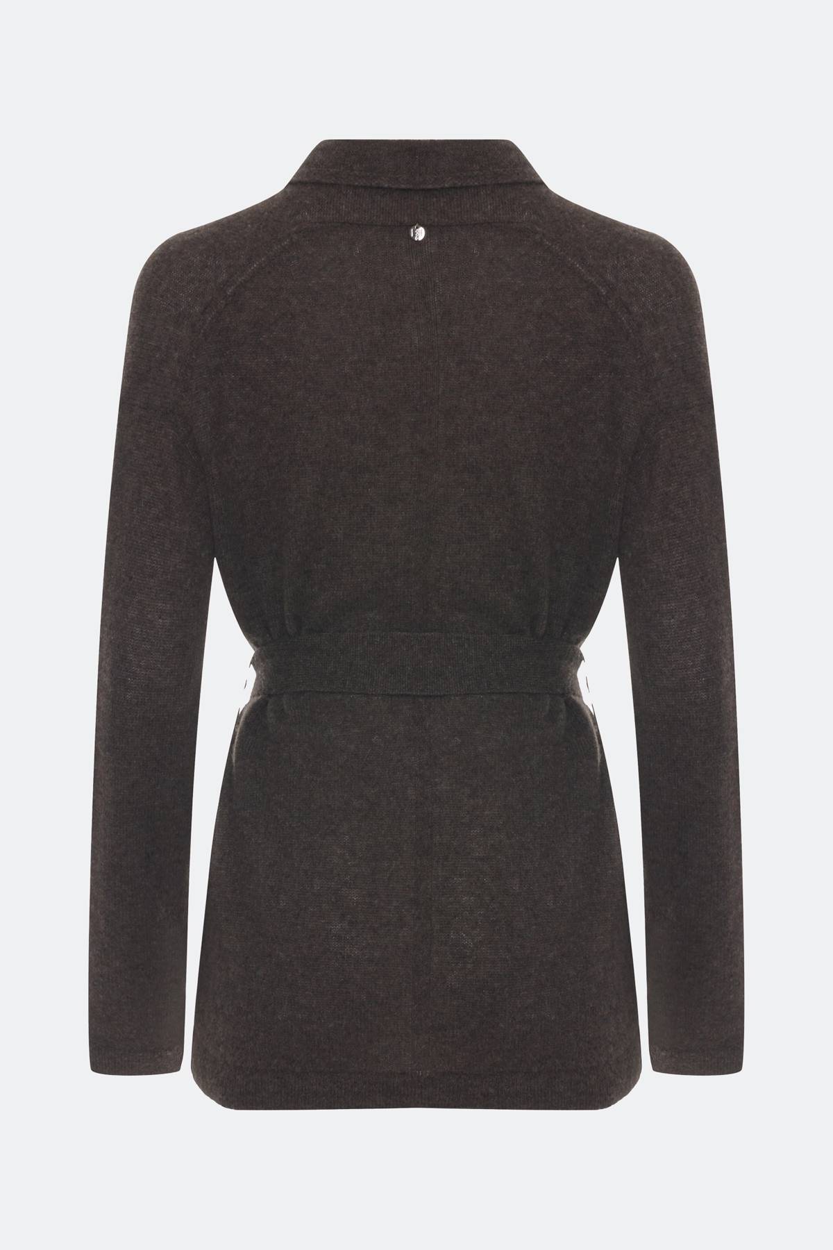 Коричневый вязаный кардиган из 100% кашемира, 34