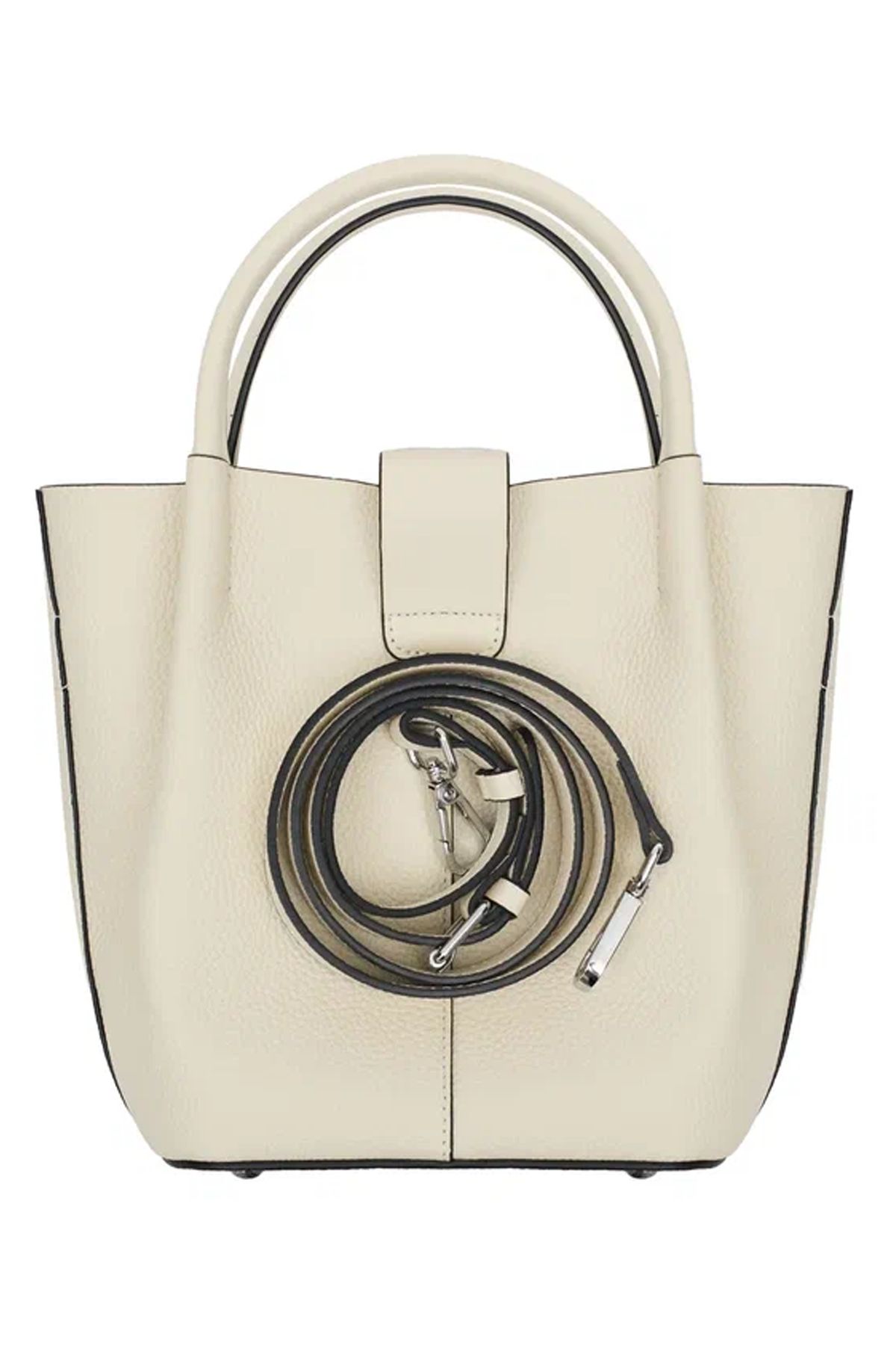 Сумка из фактурной натуральной кожи с кошельком в комплекте, One