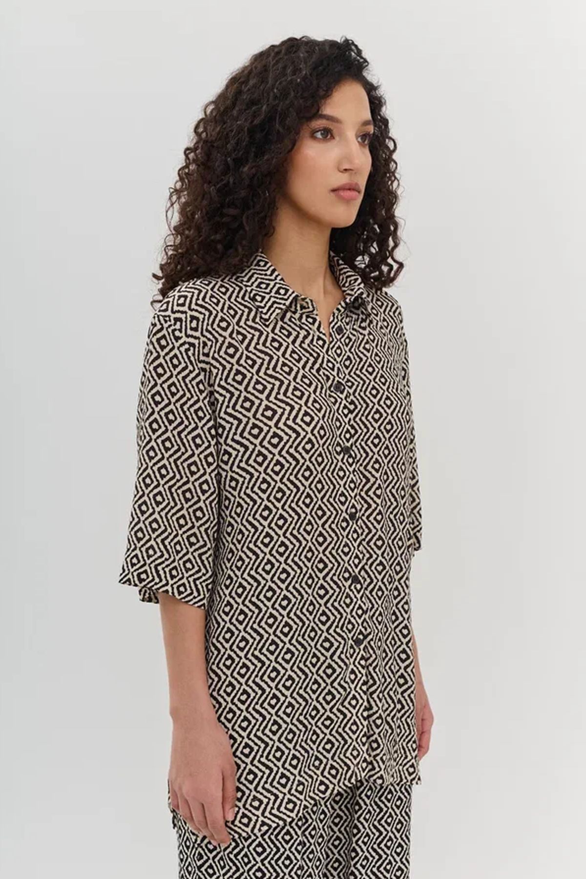 Блузка с абстрактным принтом 53361/2, 44р