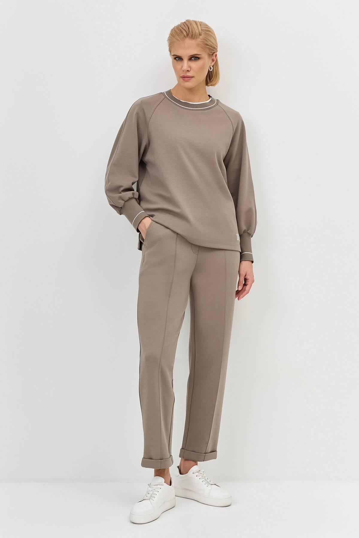 Лимитрированная серия трикотажные брюки из хлопкового джерси и ремень, 36