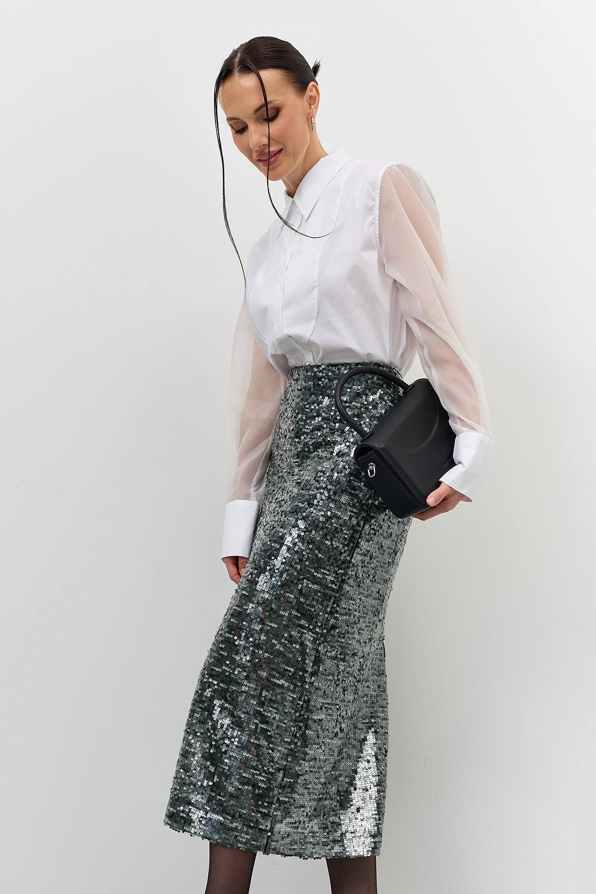 Мерцающая юбка с пайетками, 52