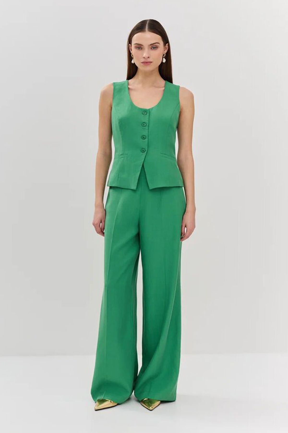 Брюки-палаццо с потайной молнией, 42р