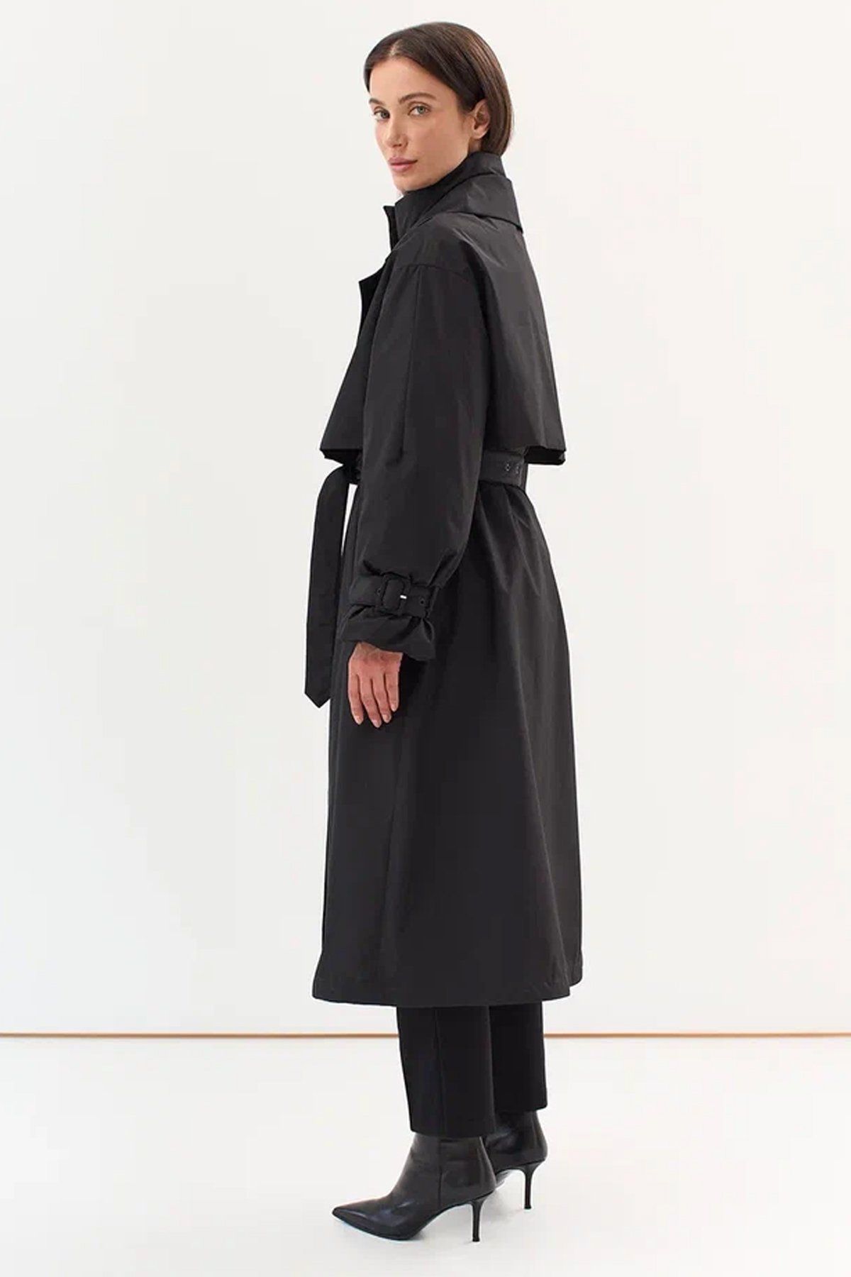 Удлиненный тренч на натуральном утеплителе, 52р