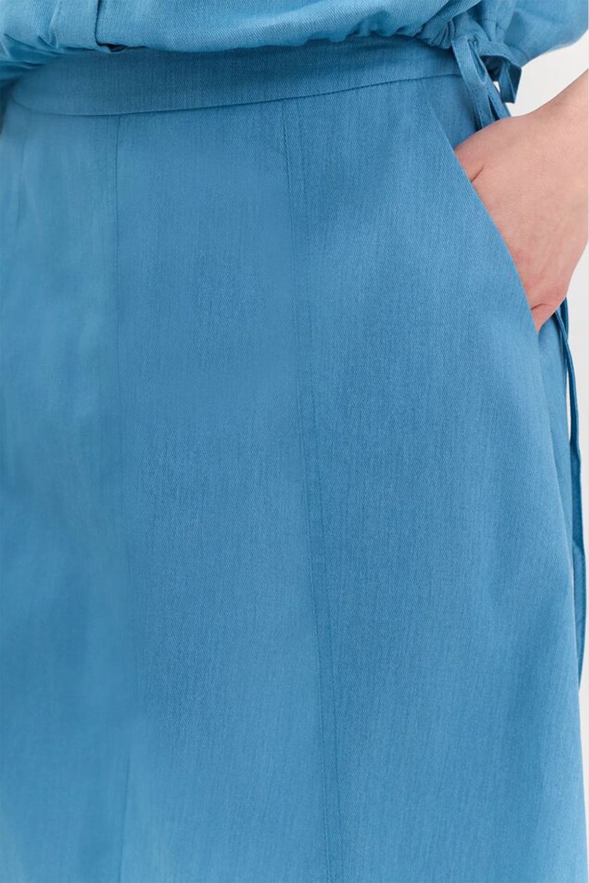 Юбка голубого цвета с А-силуэтом, 44р