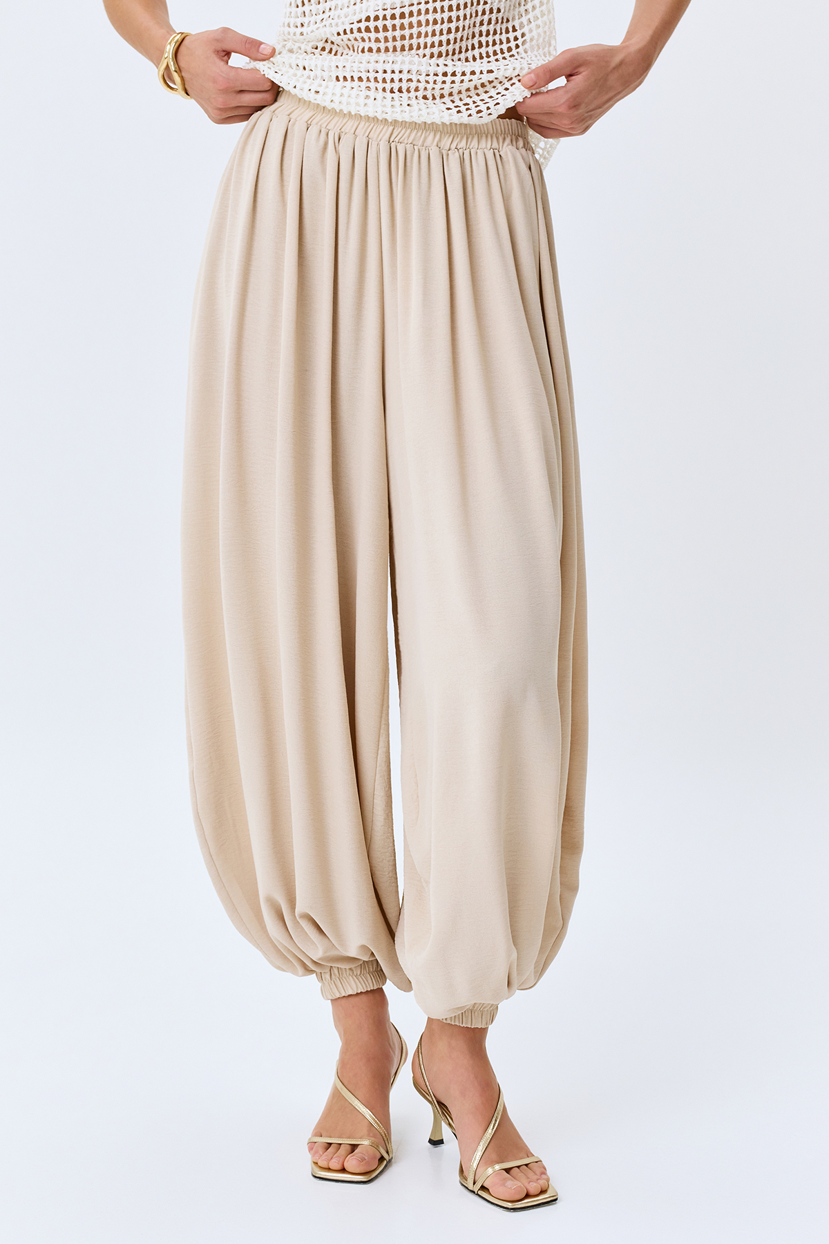 Хлопковые брюки-шаровары, 40