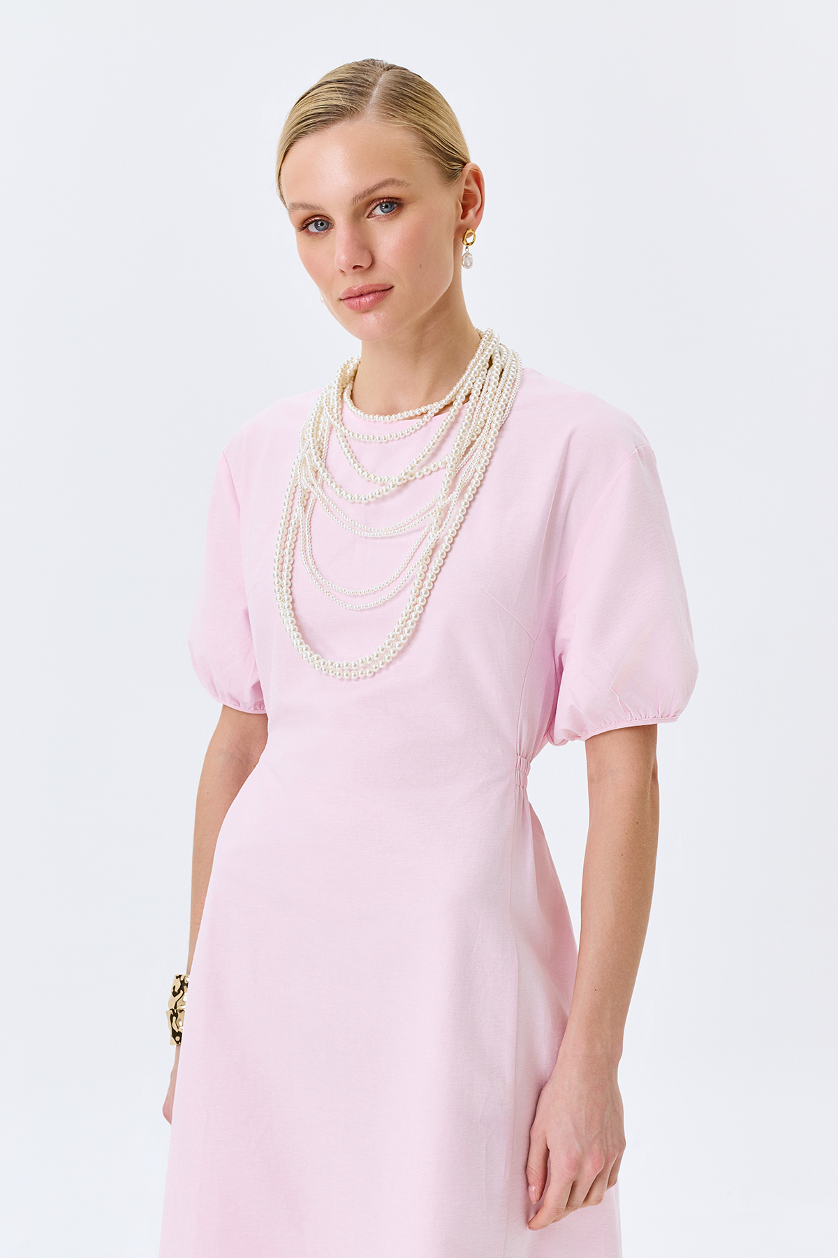 Нежное платье цвета "baby pink", 48