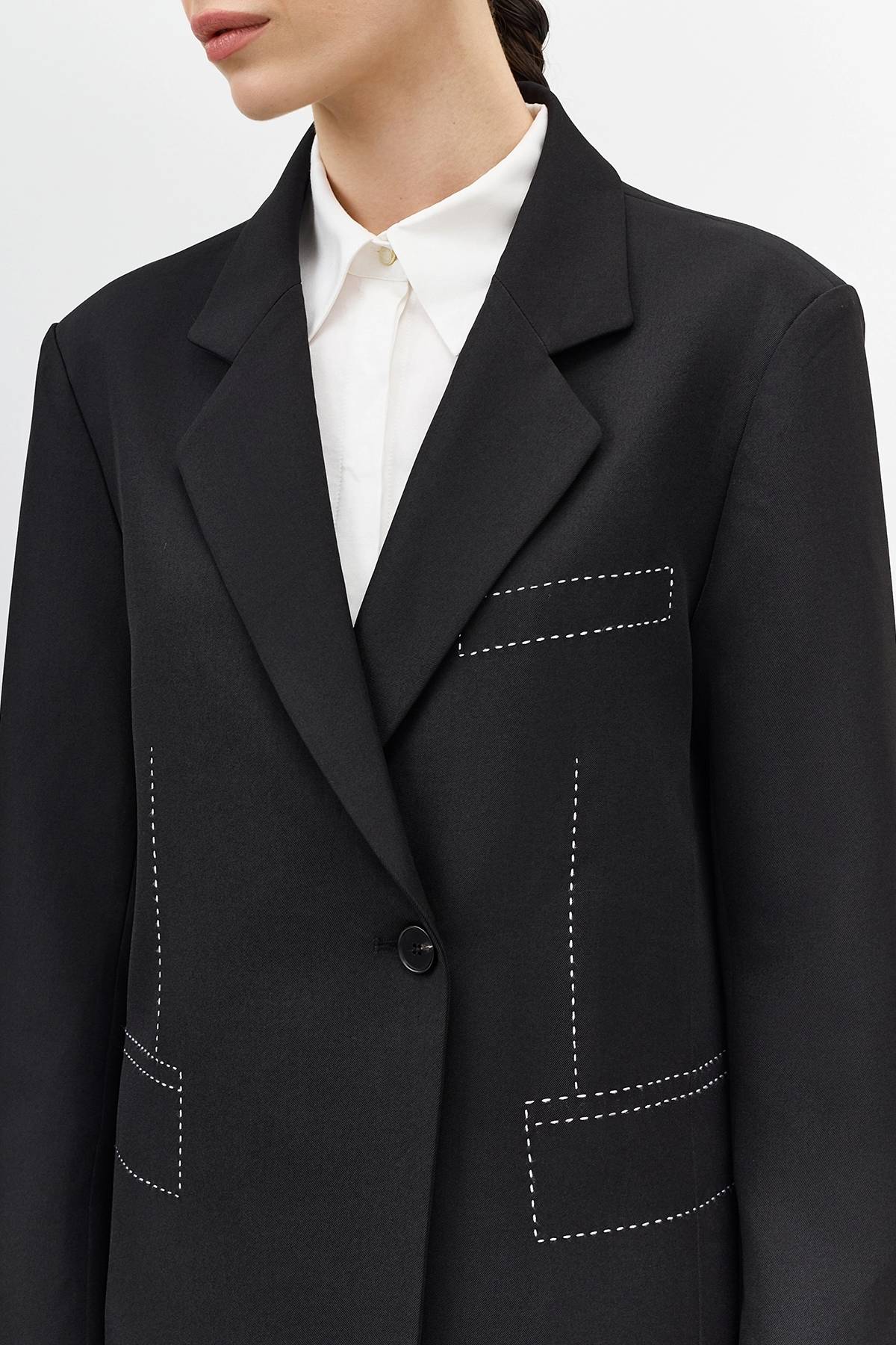 Лимитированная серия классический жакет с ремнем, 42