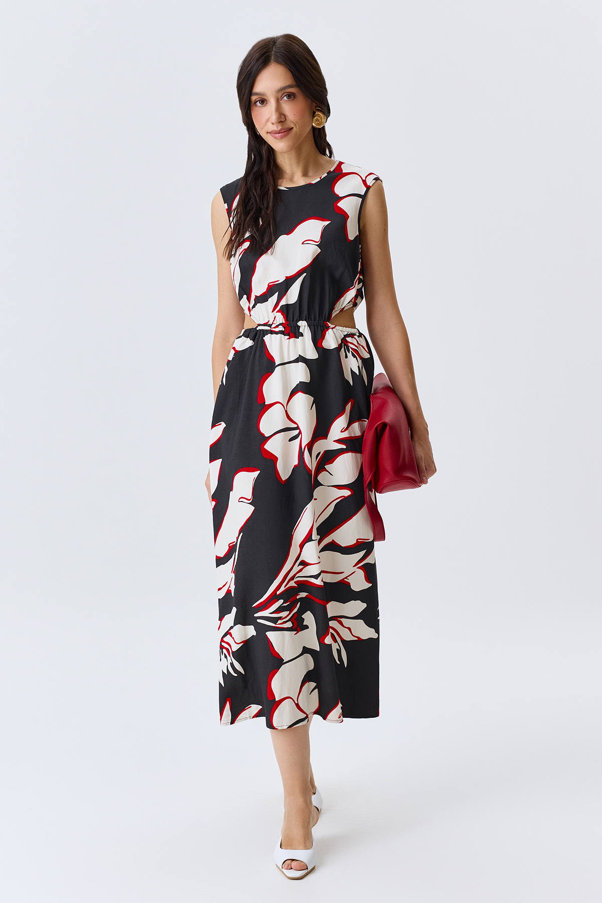 Платье летнее нарядное льняное, 50