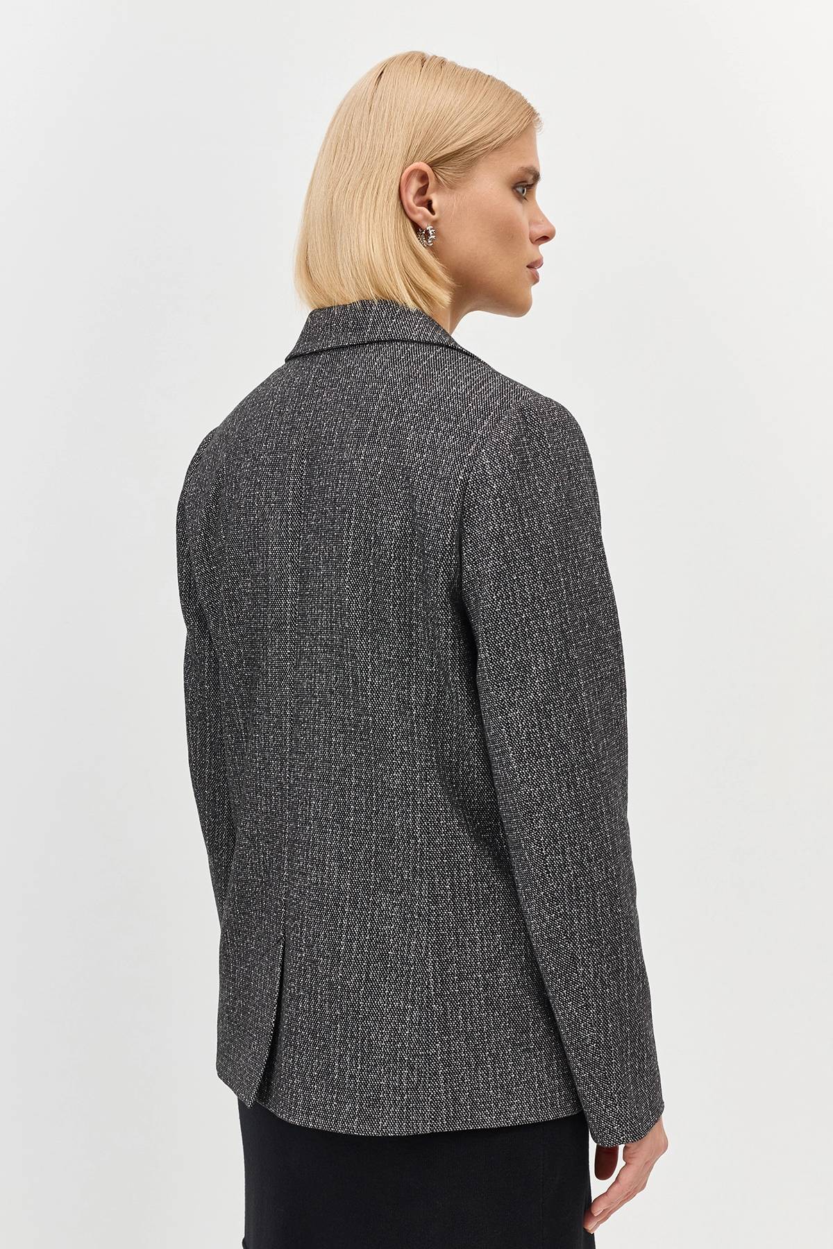 Лимитированная серия трикотажный жакет в сером цвете с ремнем, 36