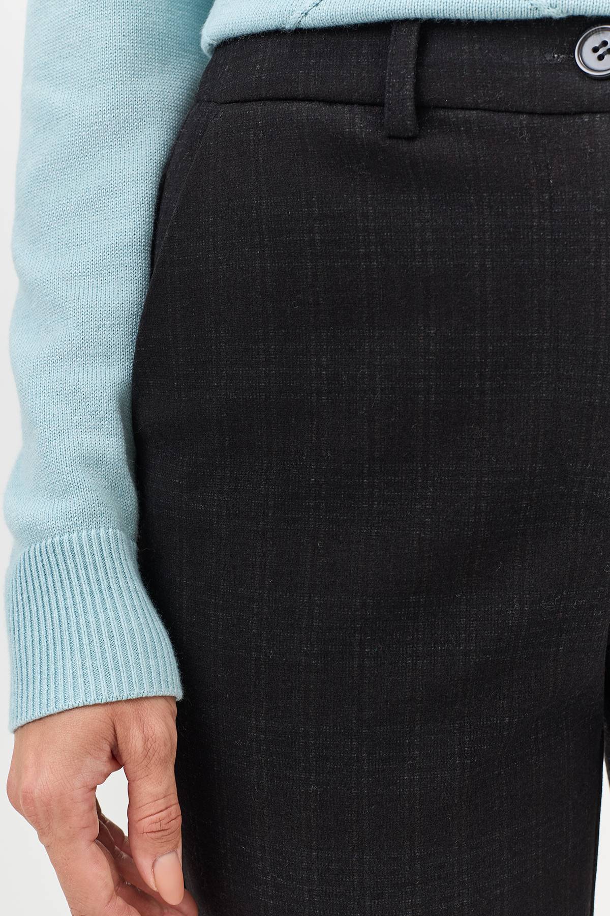 Лимитированная серия базовые утепленные брюки в клетку и ремень, 38