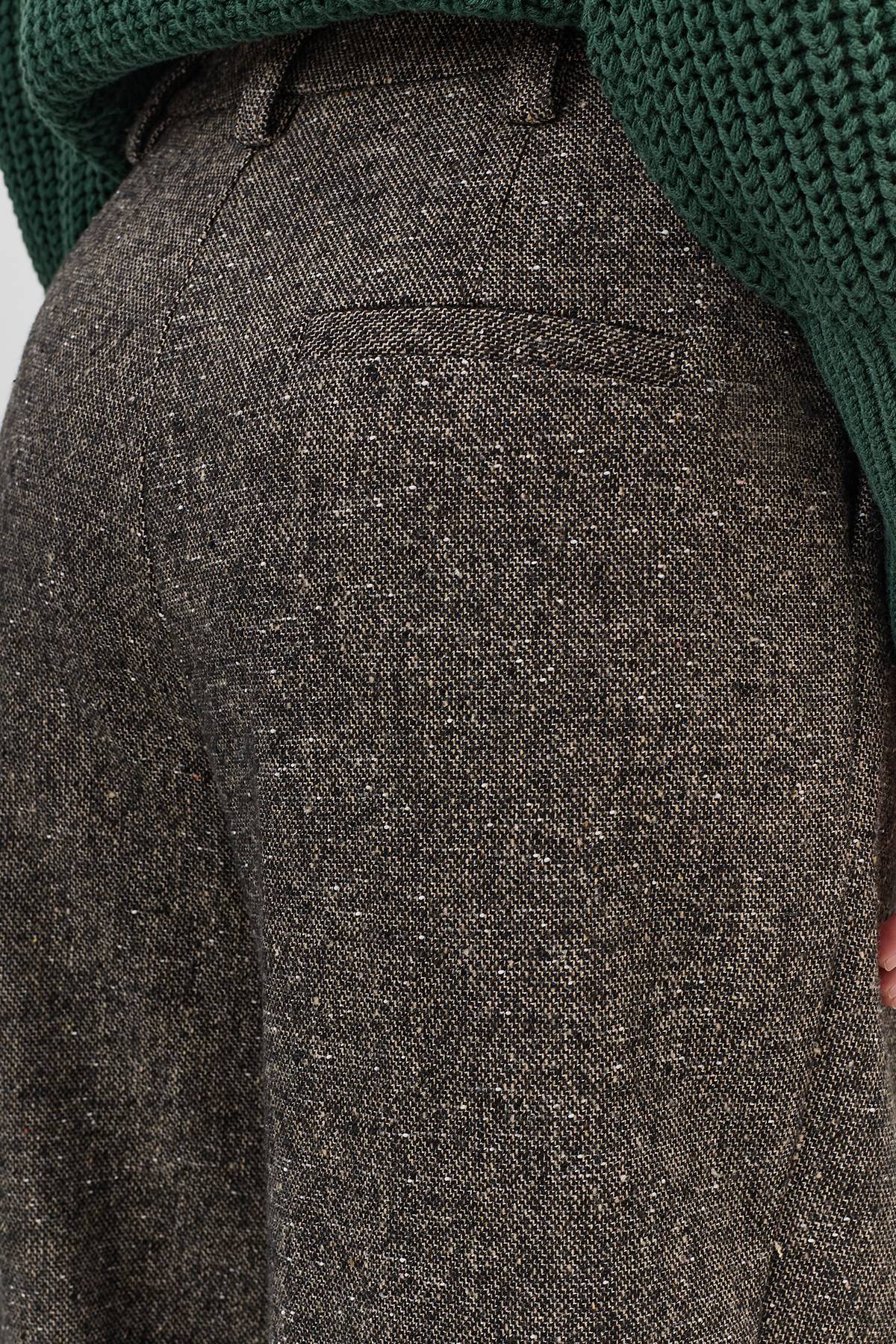 Лимитированная серия брюки палаццо из букле и ремень, 42