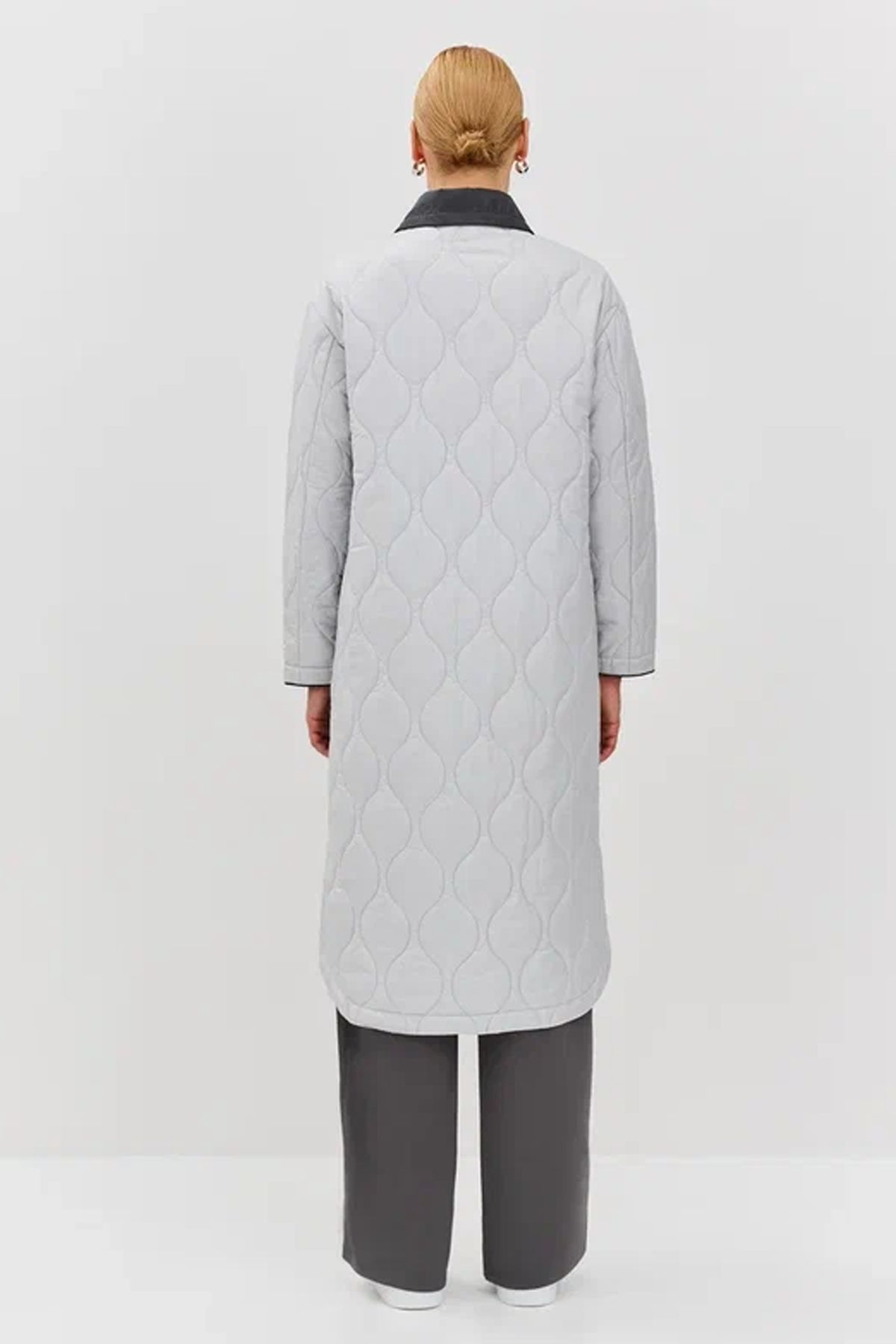 Пальто миди с фигурной стежкой, 52р