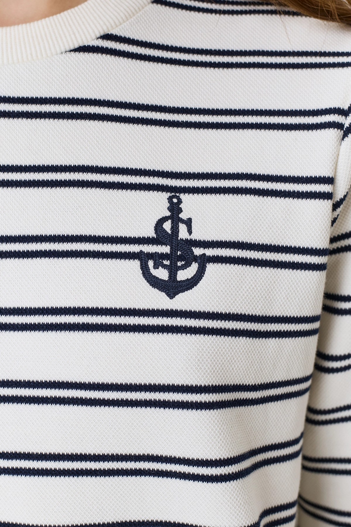 Свободный джемпер в морском стиле, 42