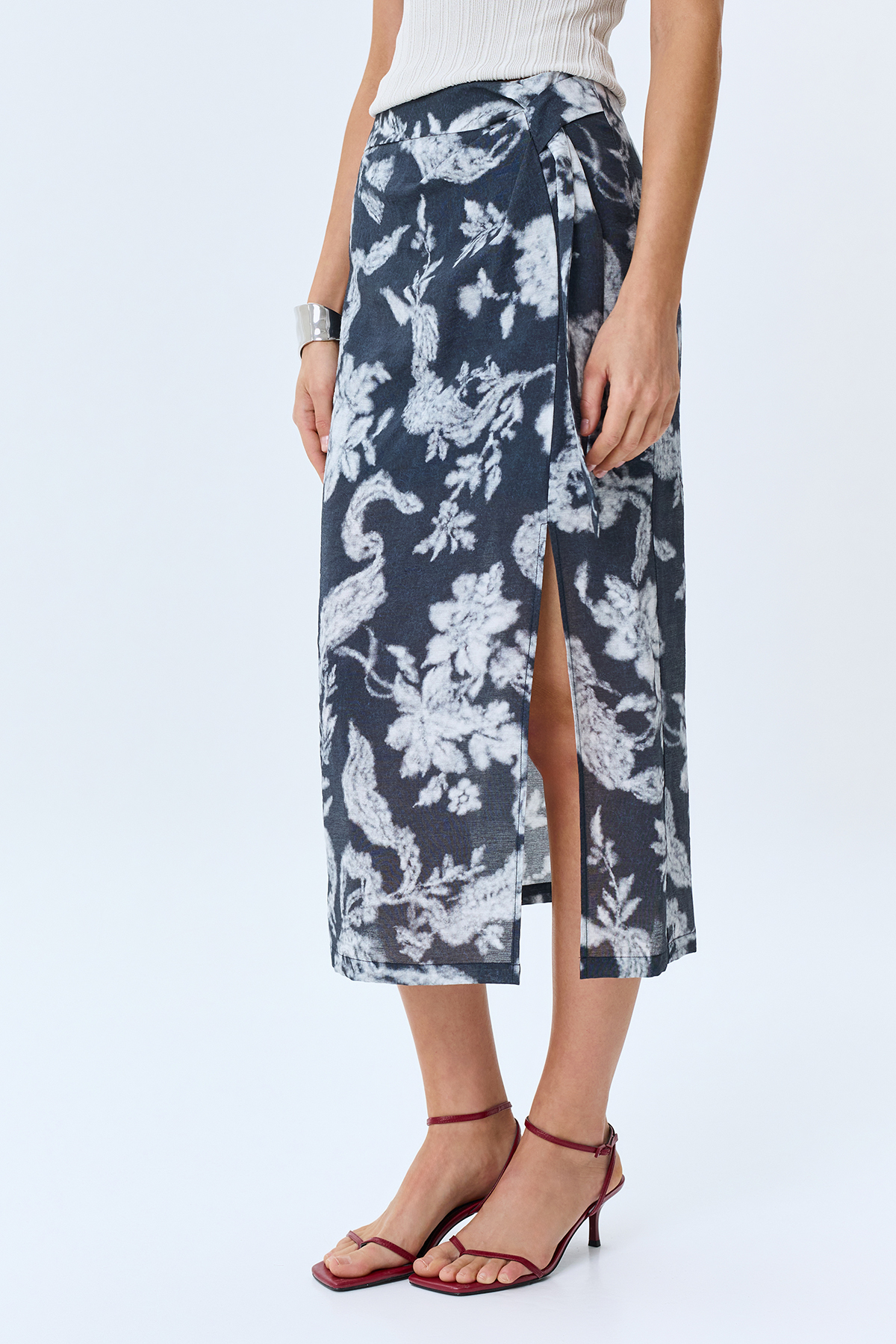 Юбка-миди с имитацией запаха, 46