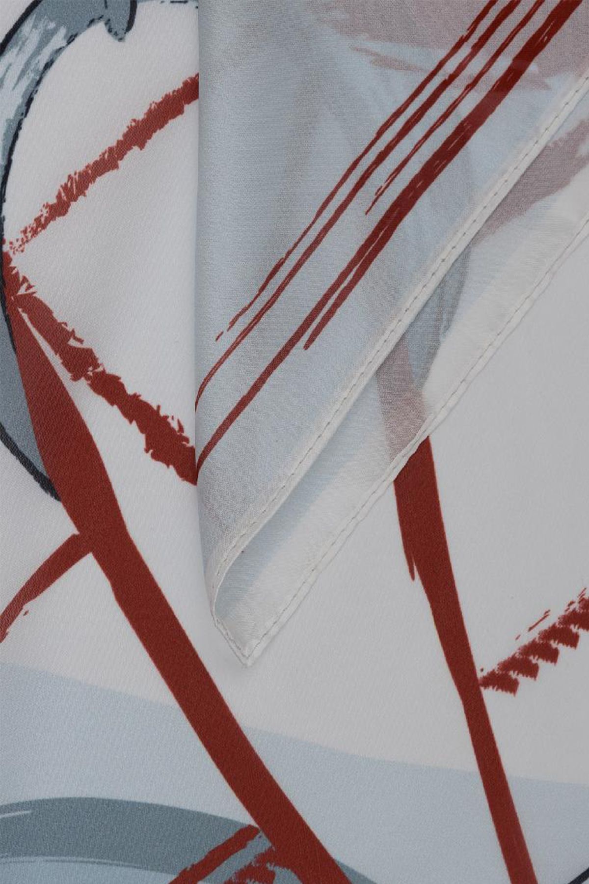 Элегантный платок в светло-сером цвете с принтом в виде сумки, 100х100