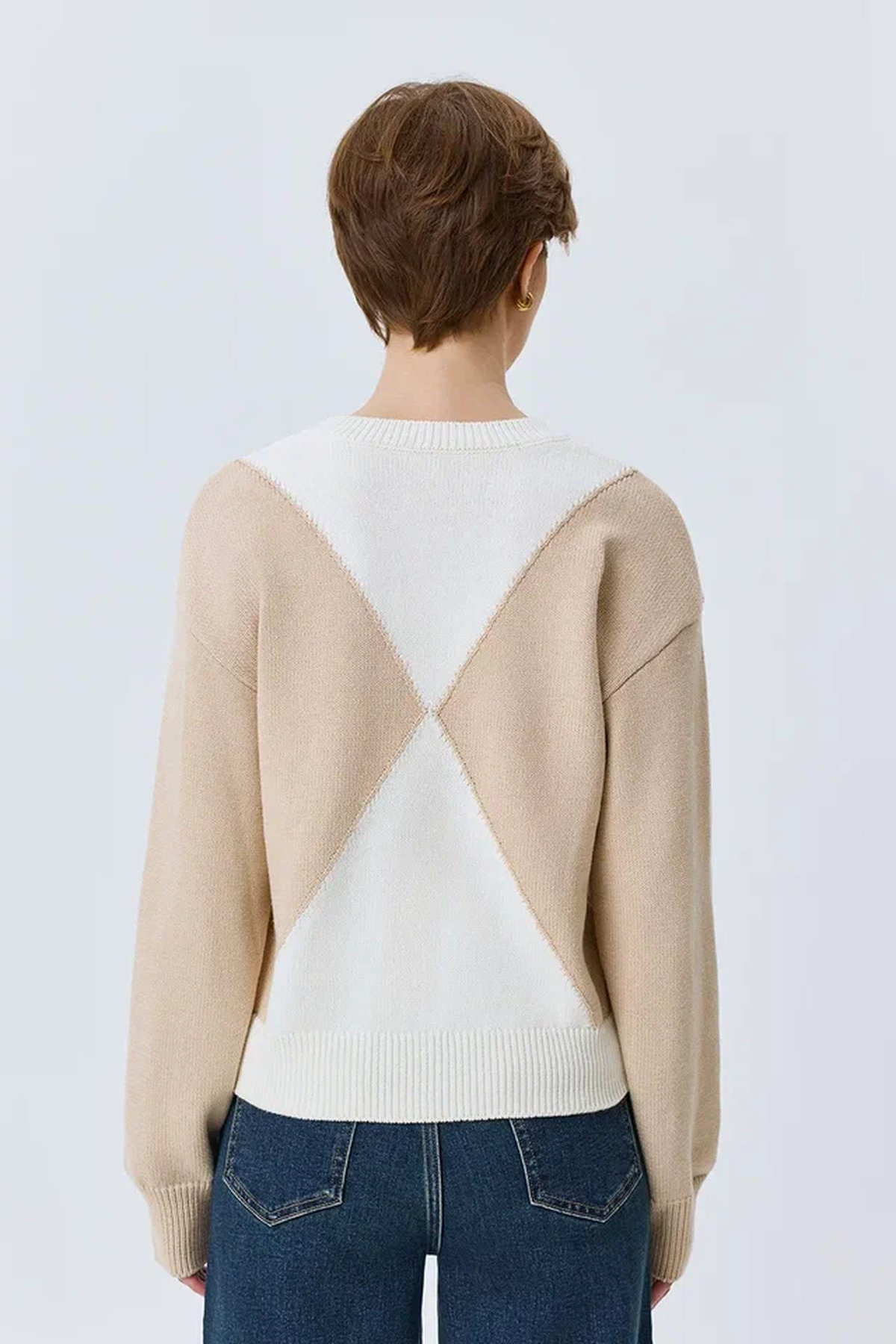 Свитер в стиле "color block", 50