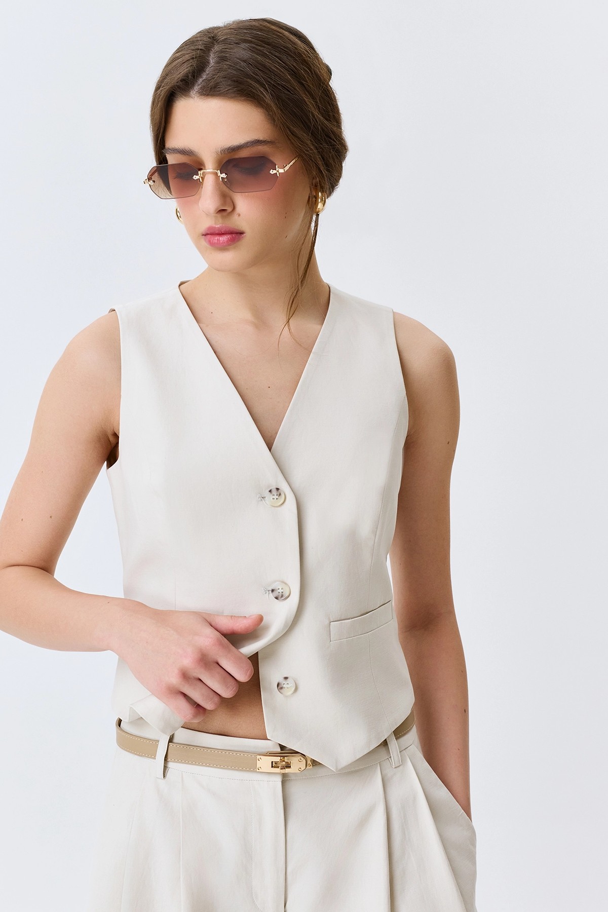 Тонкий ремень с поворотным замком, One