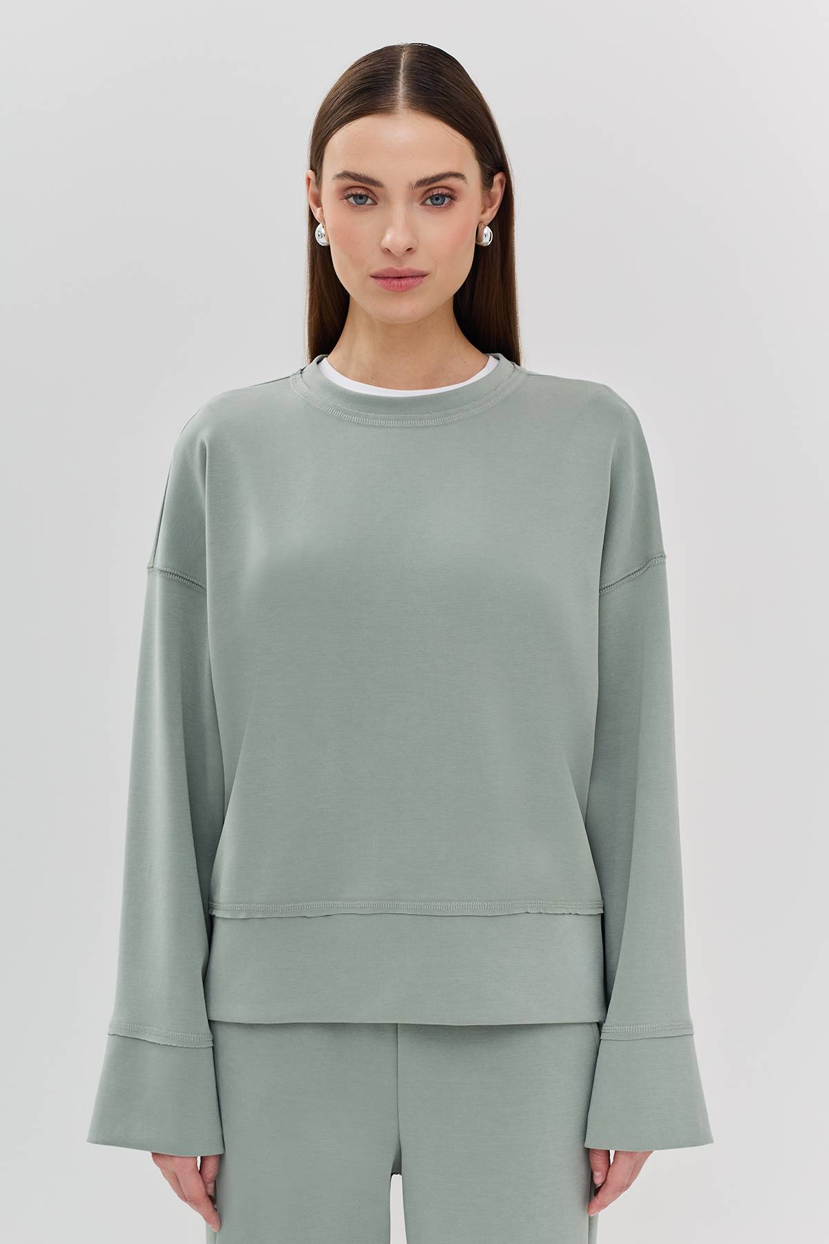 Трикотажный свитшот из модала, 42