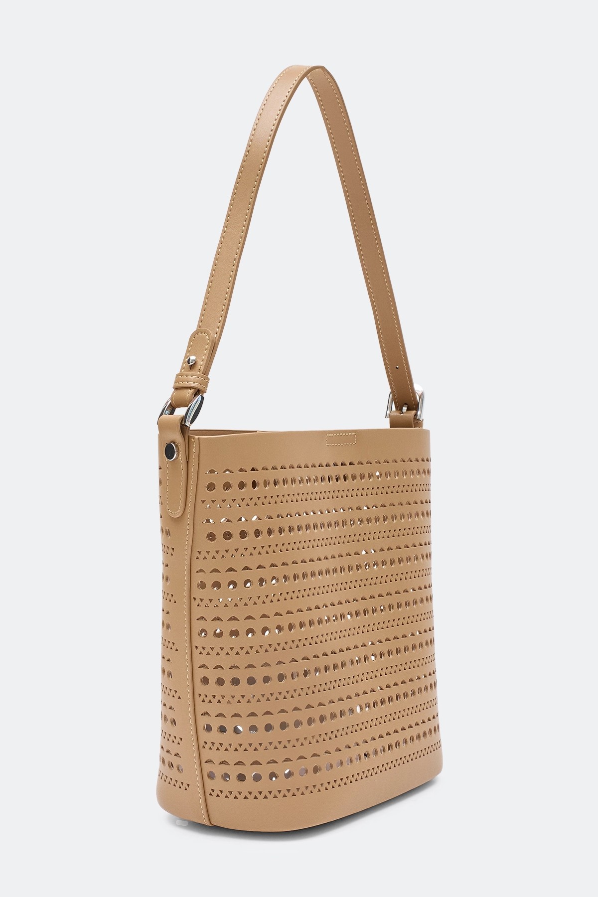 Комплект ажурная сумка из натуральной кожи и косметичка, One