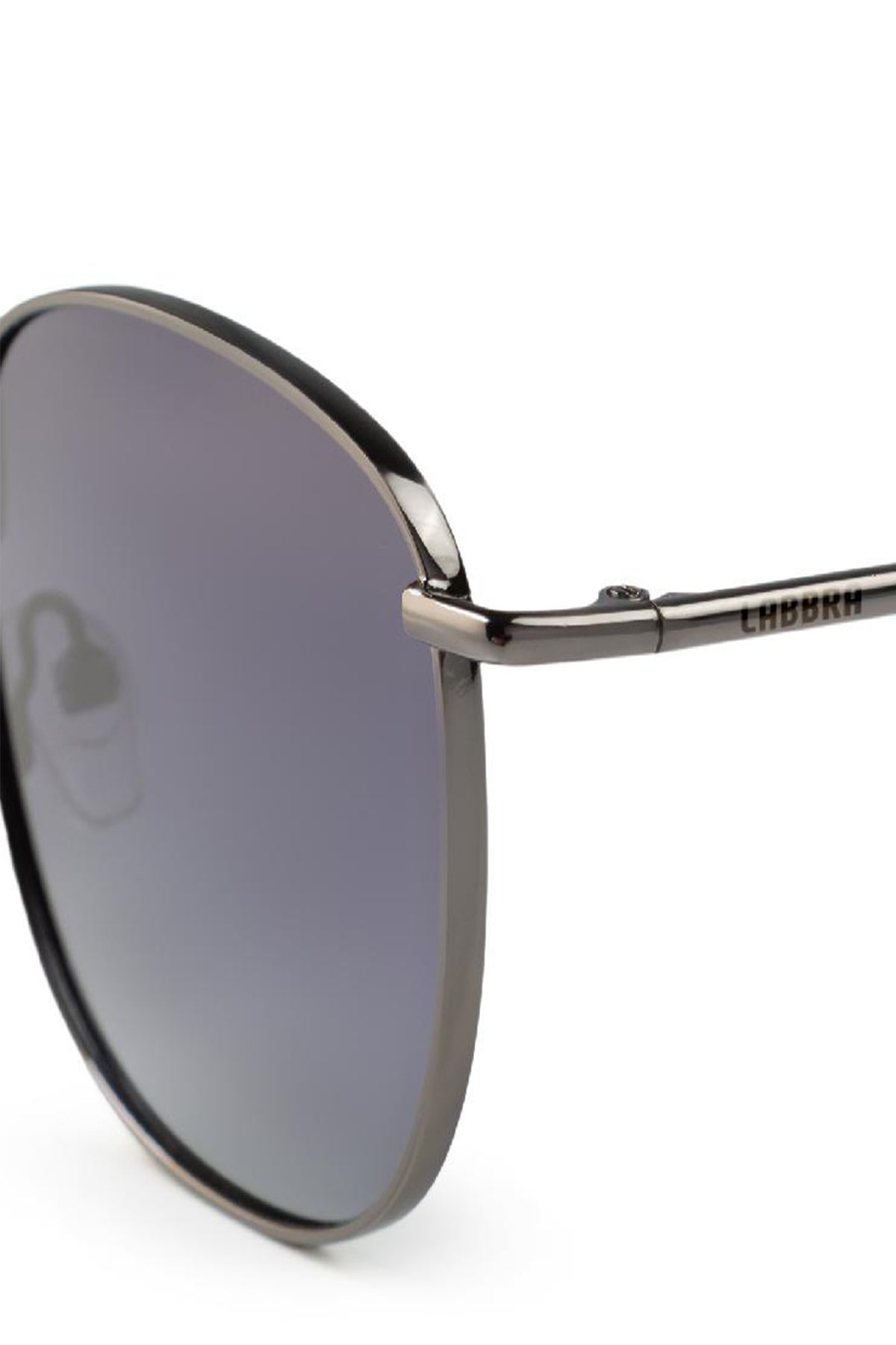 Солнцезащитные очки круглой формы с тонкой оправой в черном цвете, One size