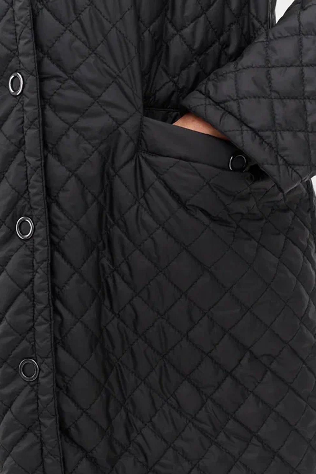 Стеганое двустороннее пальто с принтом в клетку, 52р