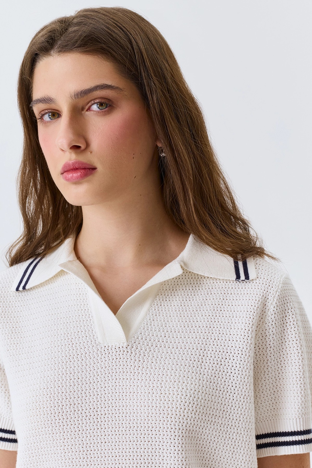 Поло ажурной вязки, 52