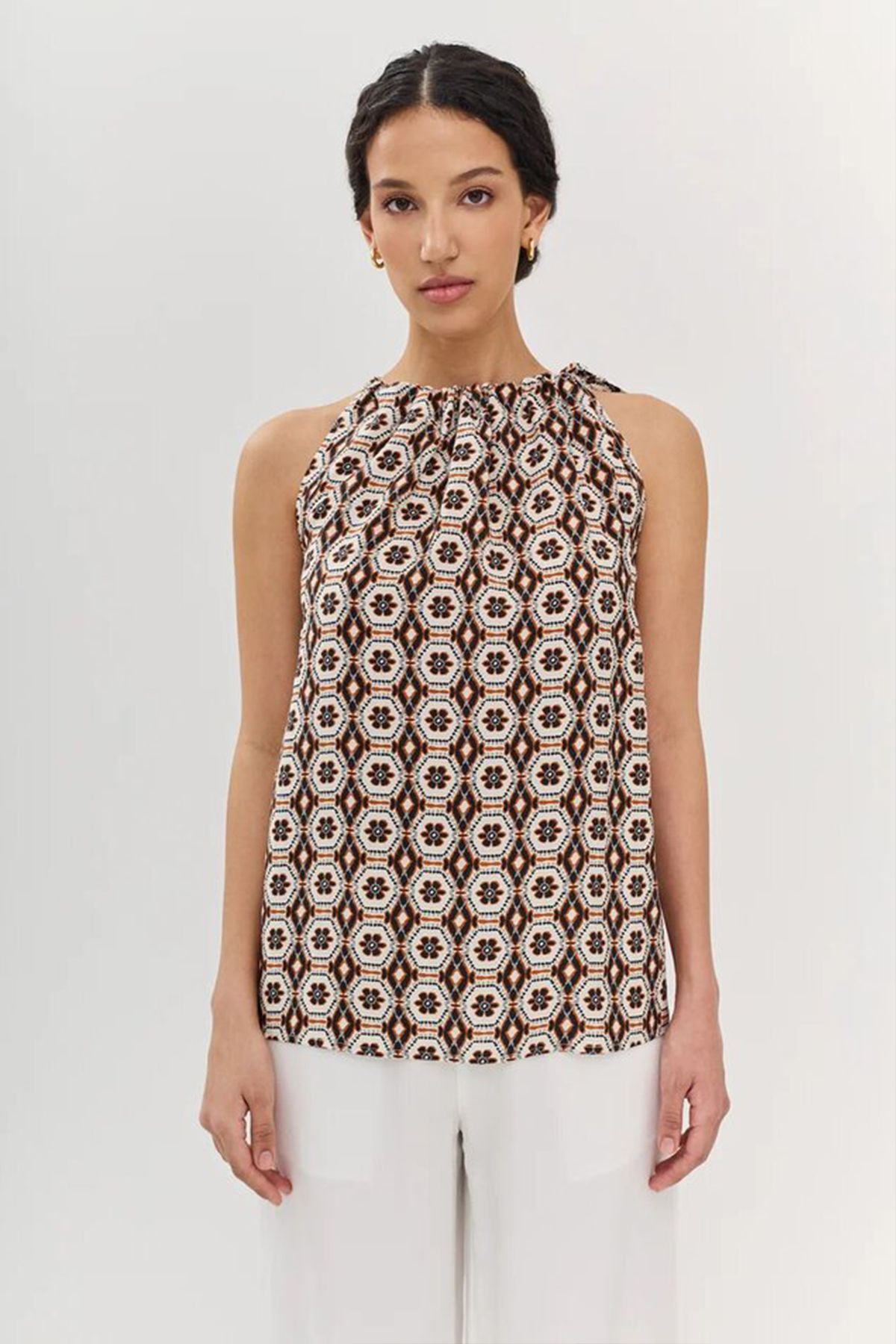 Топ с абстрактным принтом, 50р