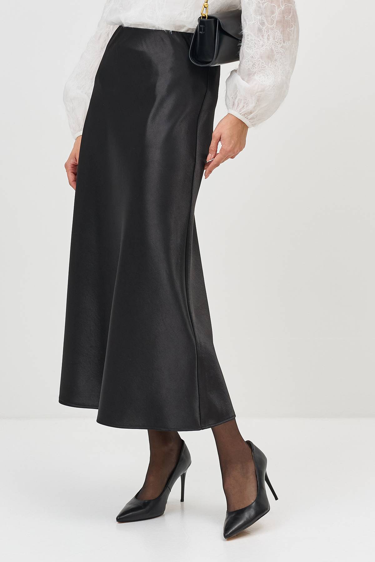 Лимитированная серия юбка из утепленного сатина и ремень, 34