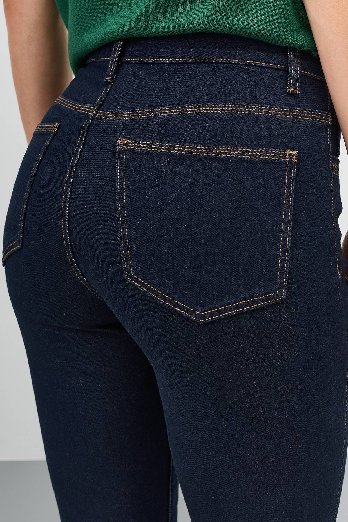 Расклешенные джинсы с высокой посадкой, 44