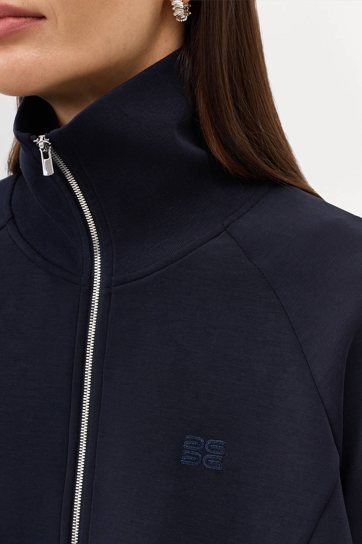 Лимитрированная серия укороченный бомбер с высоким воротником и ремень, 36