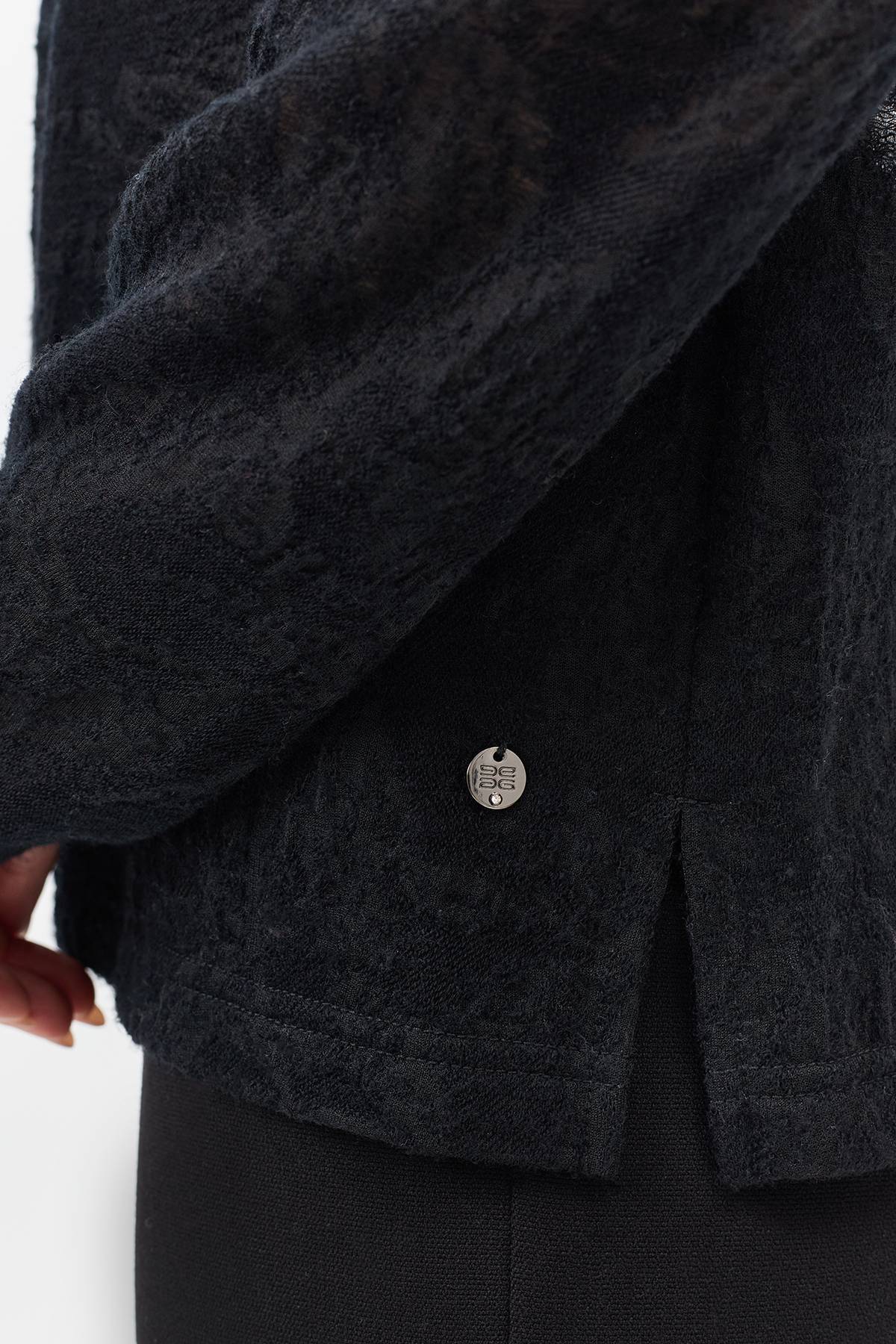 Лимитированная серия ажурный лонгслив с палантином, 36