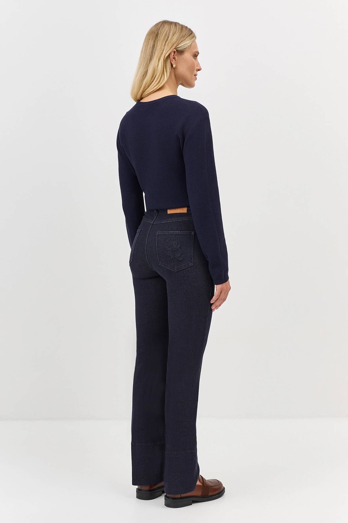 Джинсы с широкой подгибкой, 46