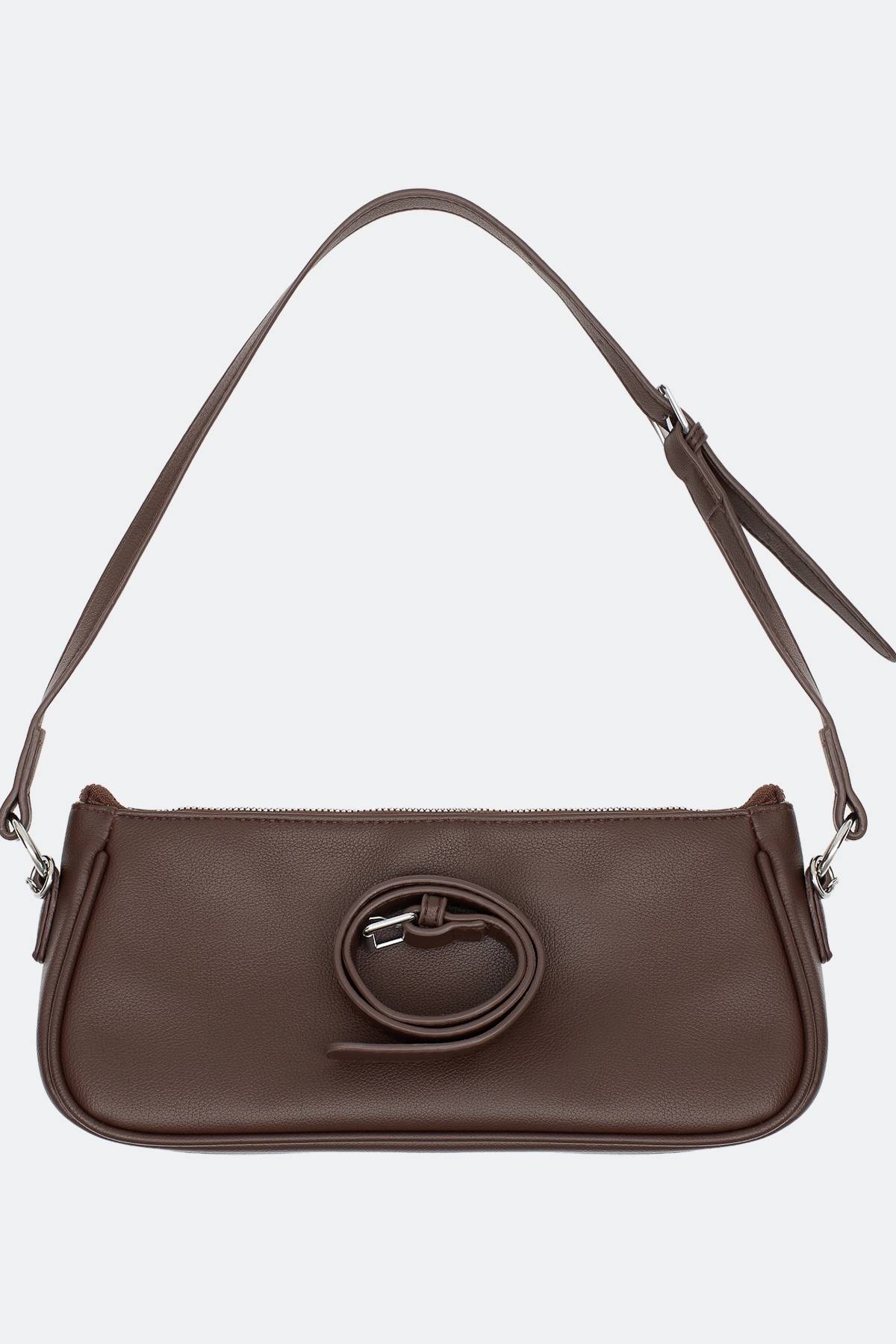 Сумка из искусственной кожи с акцентной цепочкой, One