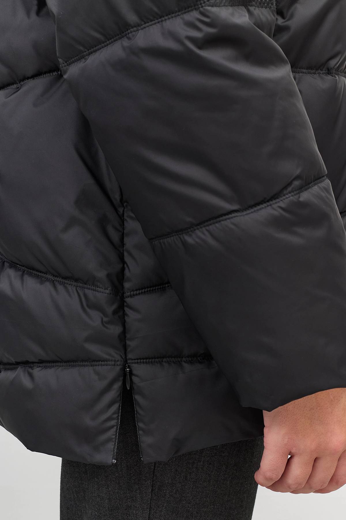 Лимитированная серия куртка черная с палантином, 44