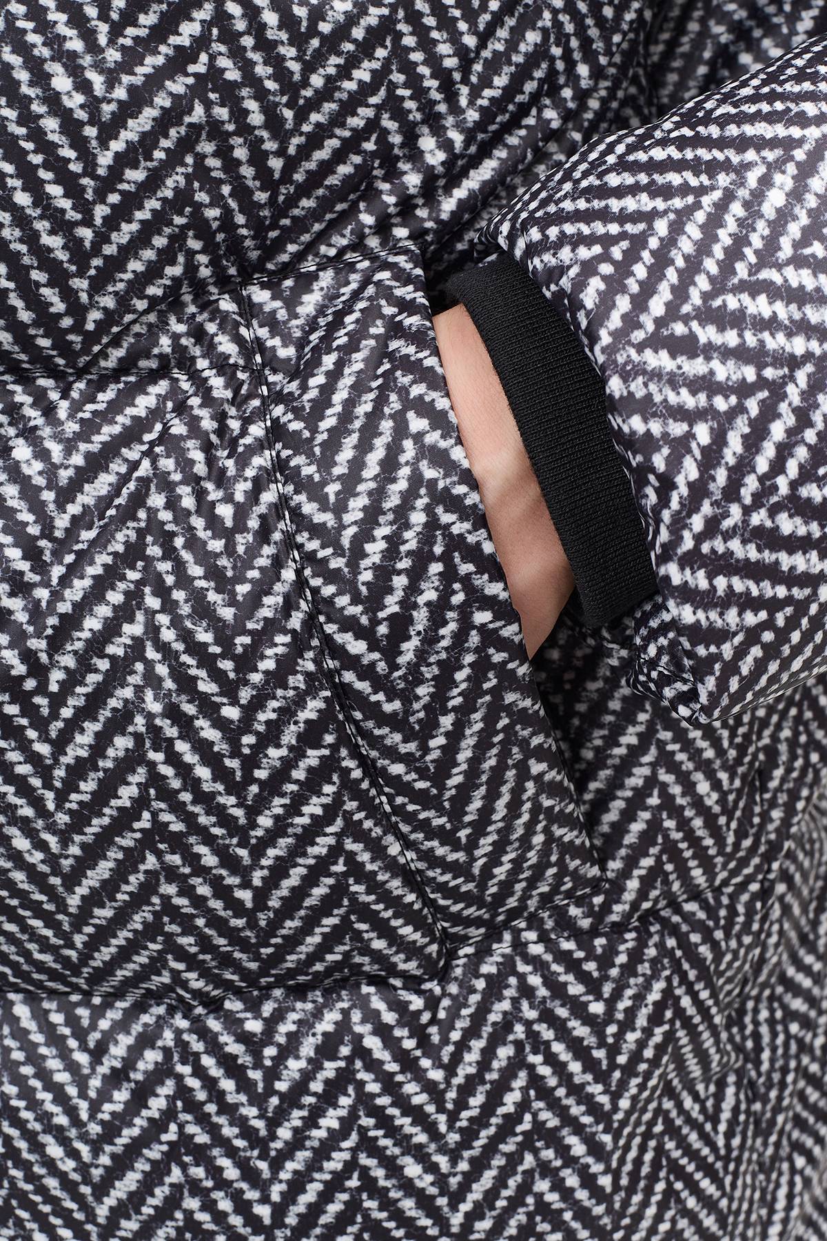 Лимитированная серия комбинированная куртка с принтом и палантин, 44