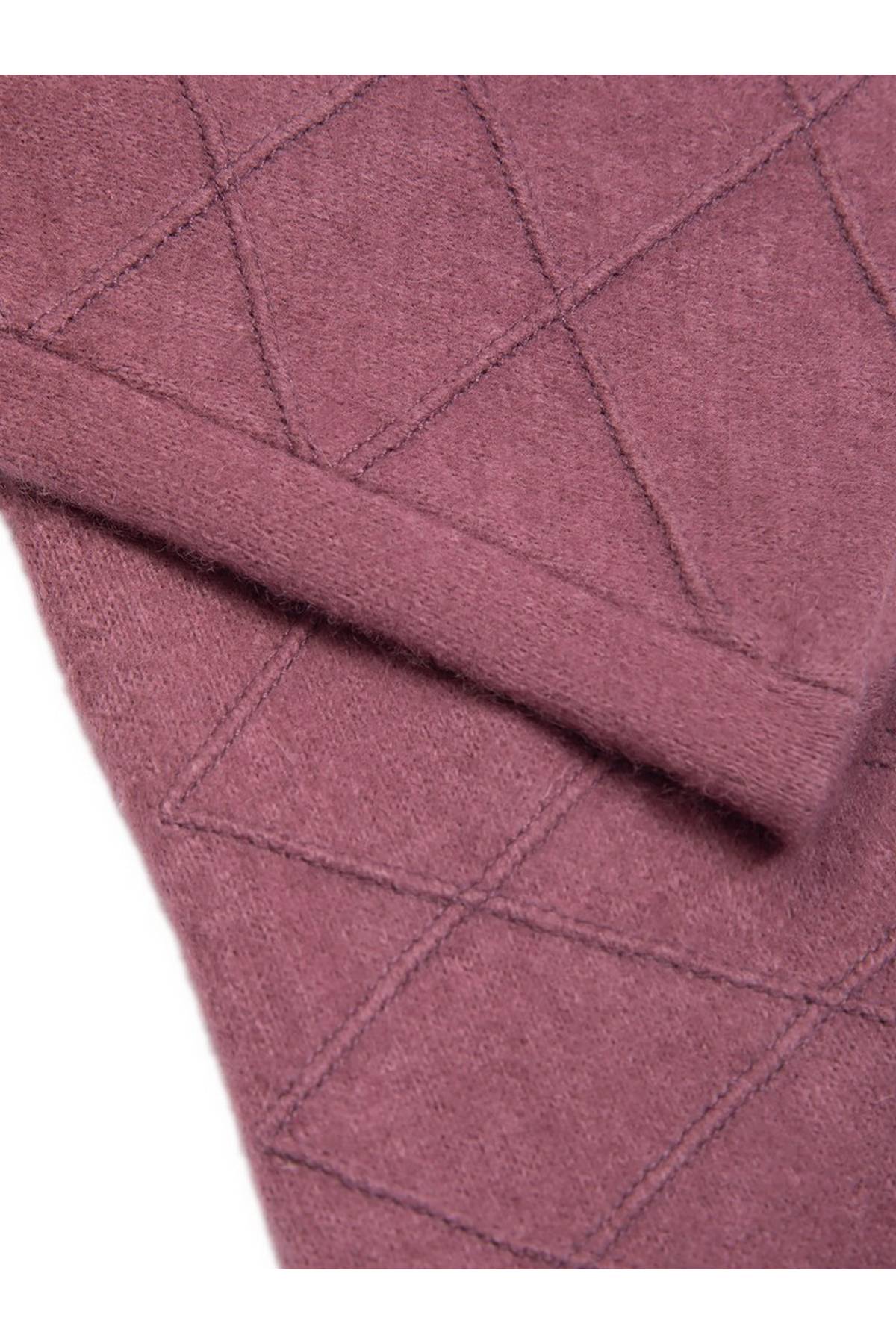 Перчатки серо-розовые, M