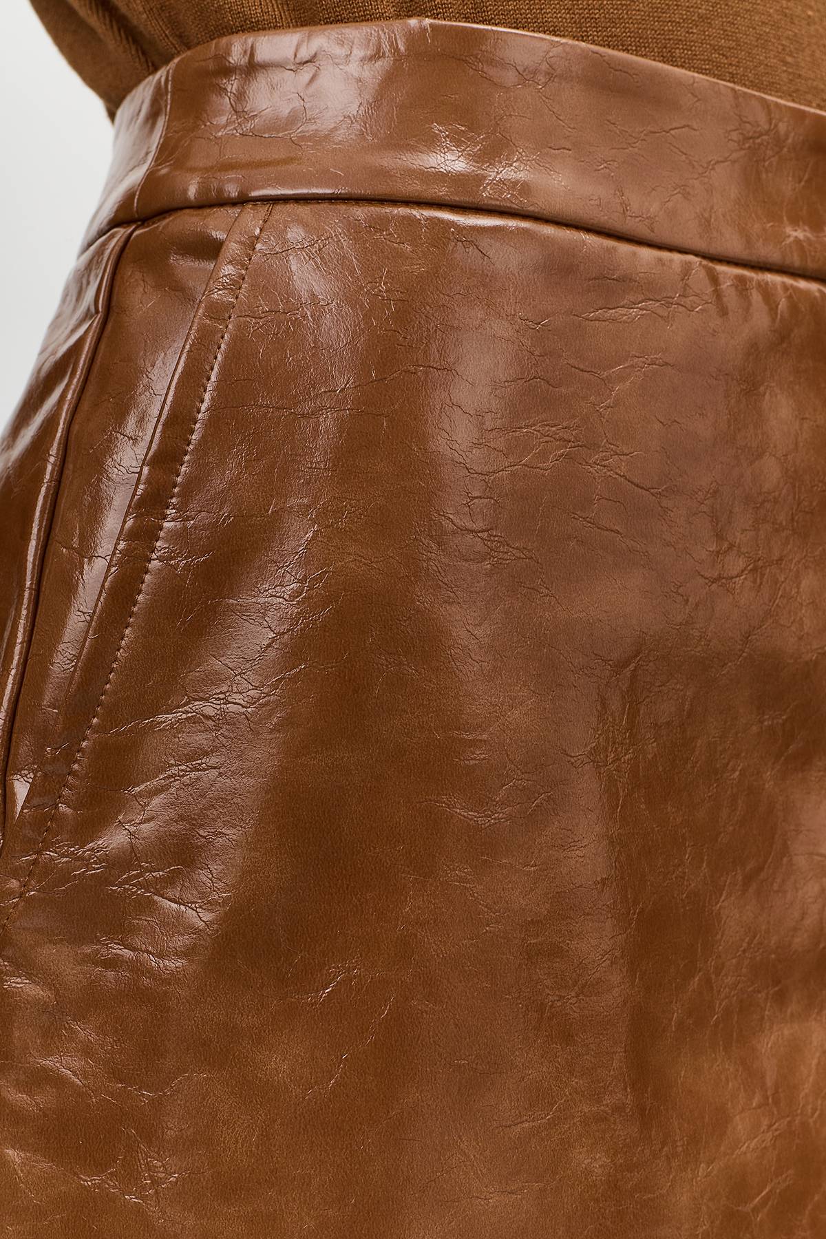 Мини-юбка из экокожи, 40