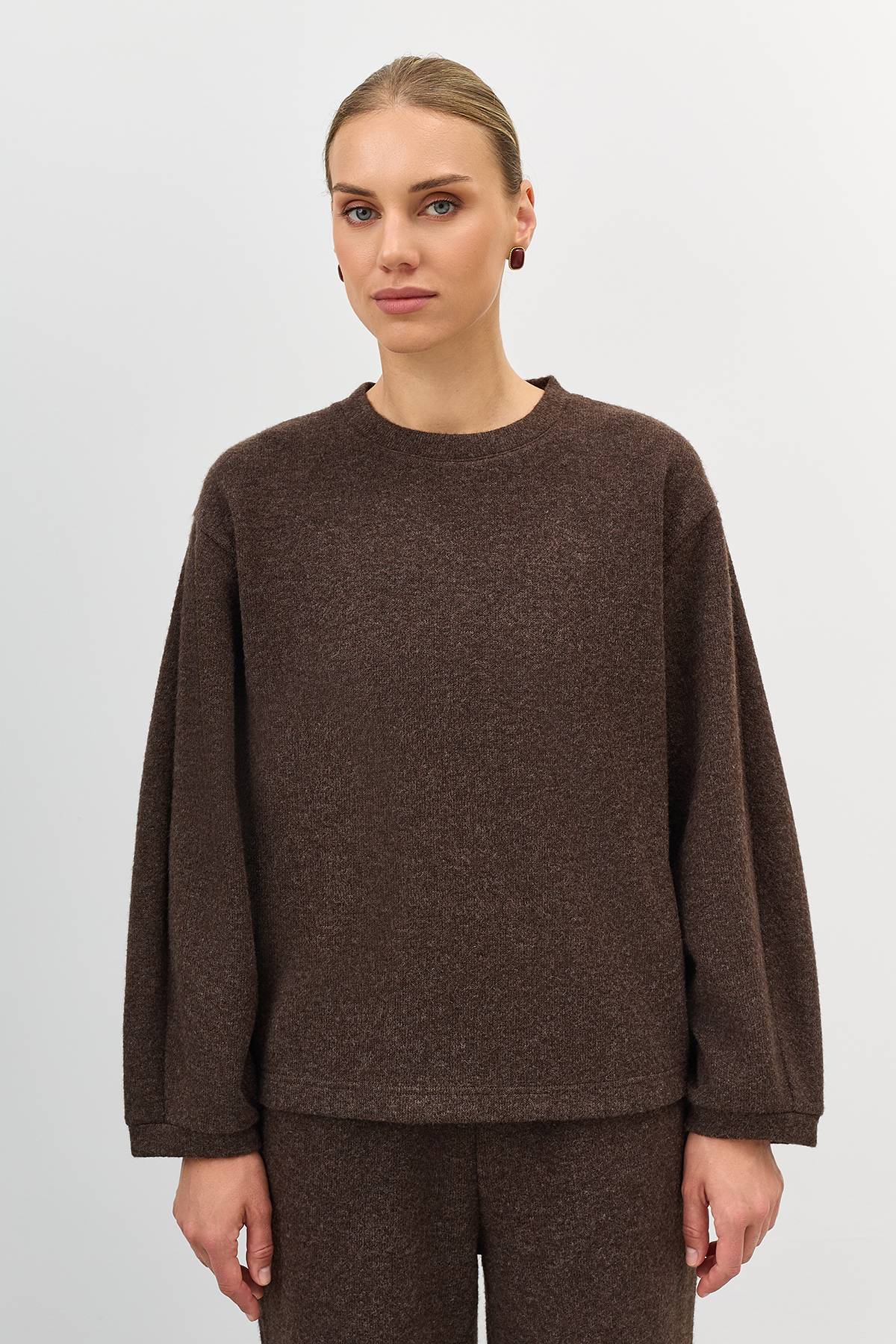 Лимитированная серия теплый джемпер с тонким поясом и ремень, 46