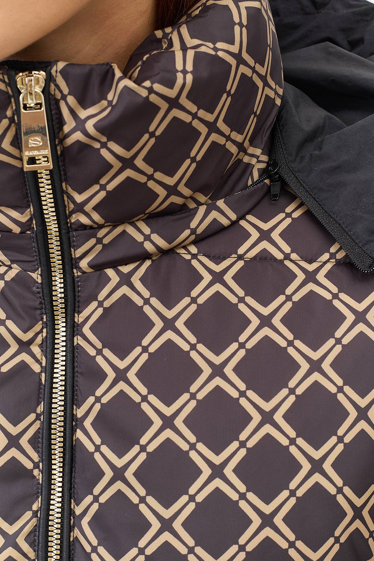 Лимитированная серия куртка с геометрическим принтом и палантин, 52