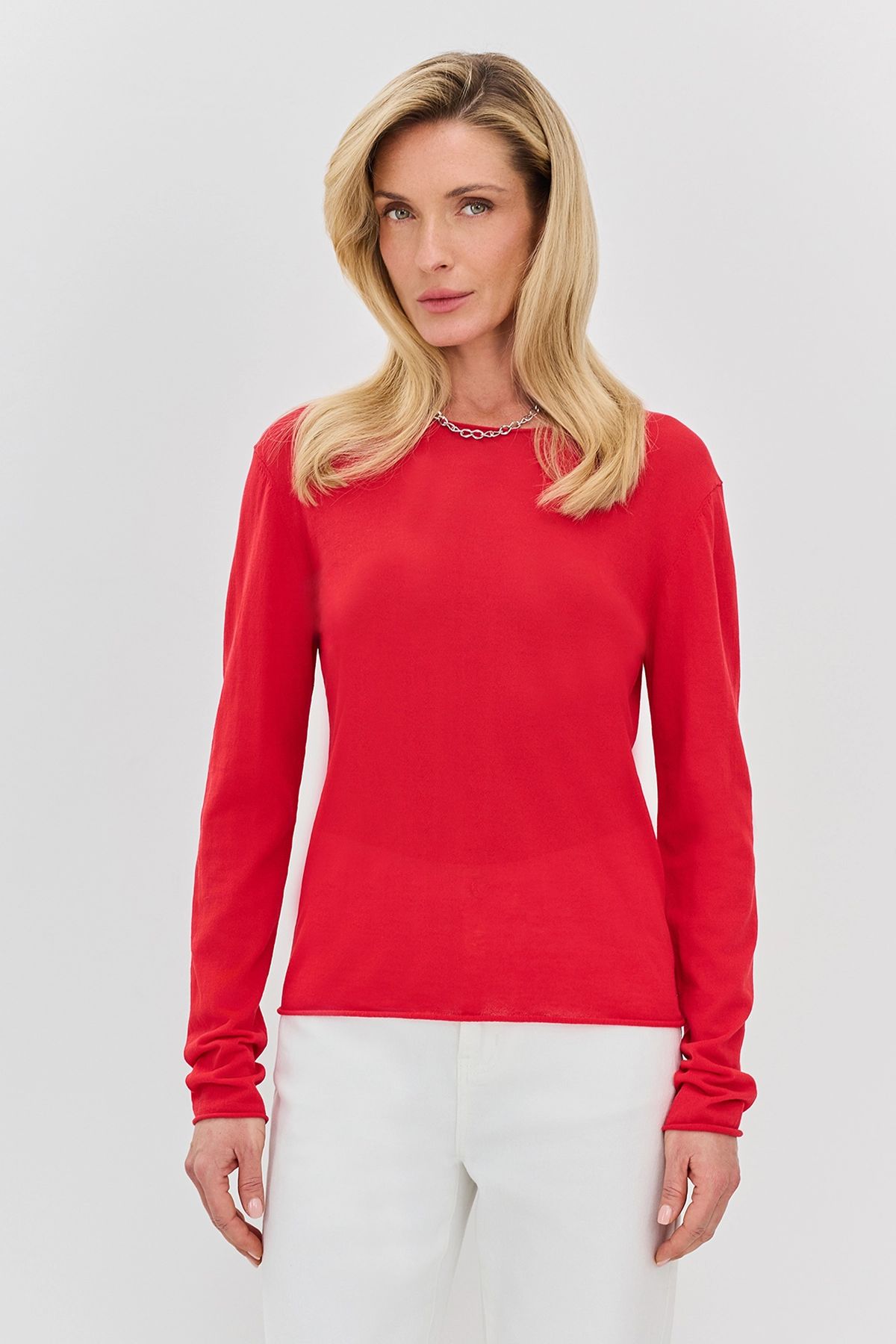 Яркий вязаный хлопковый джемпер, 44р